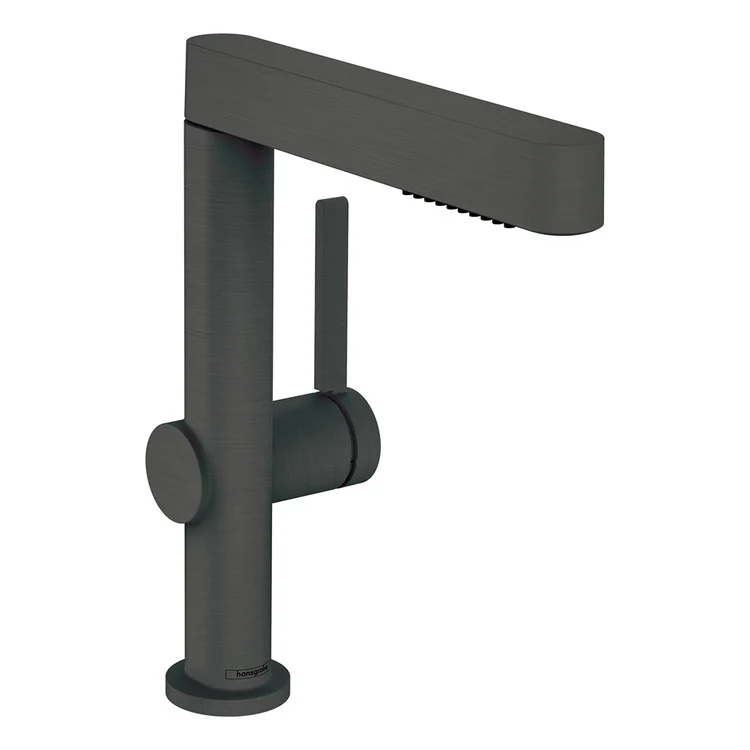 Lavatory Faucet Finoris 230 1 Lever ADA WaterSense Brushed Black Chrome 1.2 Gallons per Minute Deck Fixed Less Drain 1 Hole Quick Clean ComfortZone EcoRight - Rockland Interiors Inc.
