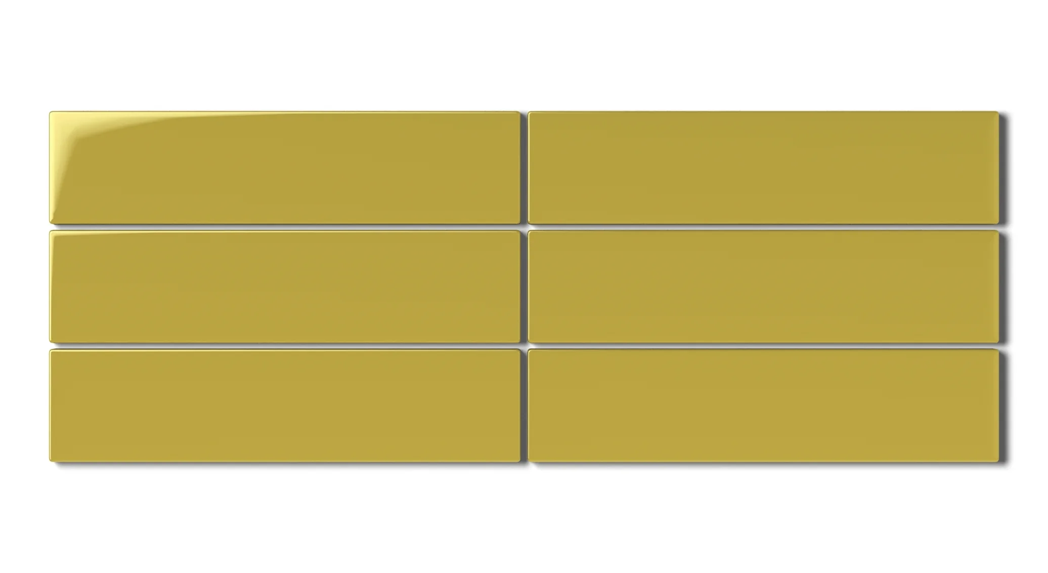 2x8 Natural Press Ceramic Tile in Azo Green Gloss - Rockland Interiors Inc.
