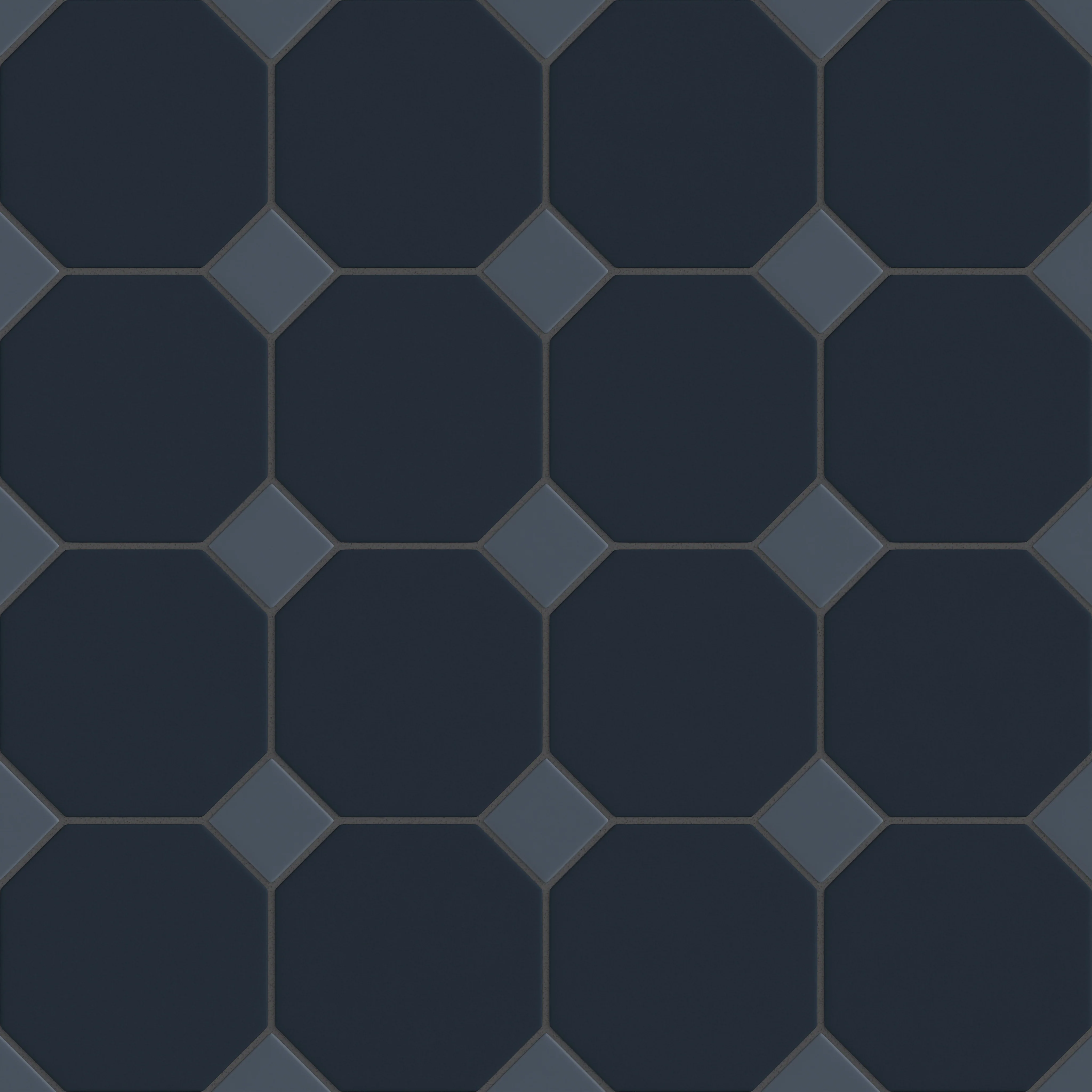 Gramercy Original Ceramic Tile in Navy Blue Matte & Slate Blue Matte - Rockland Interiors Inc.