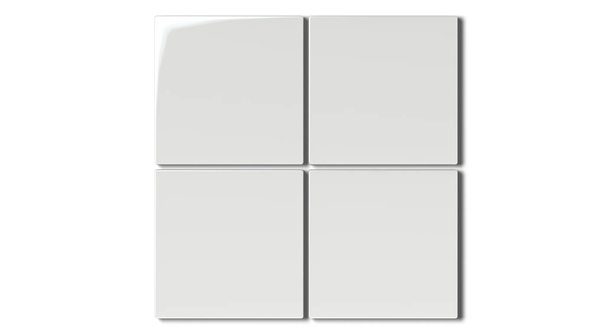 4x4 Natural Press Ceramic Tile in Zinc Gloss - Rockland Interiors Inc.