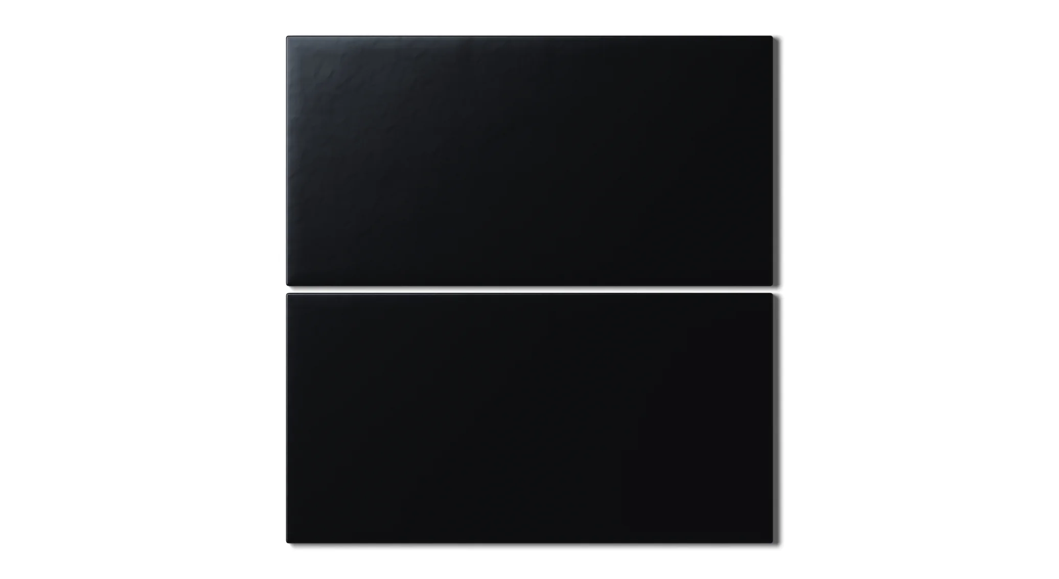 6x12 Natural Press Ceramic Tile in Bone Black Matte - Rockland Interiors Inc.