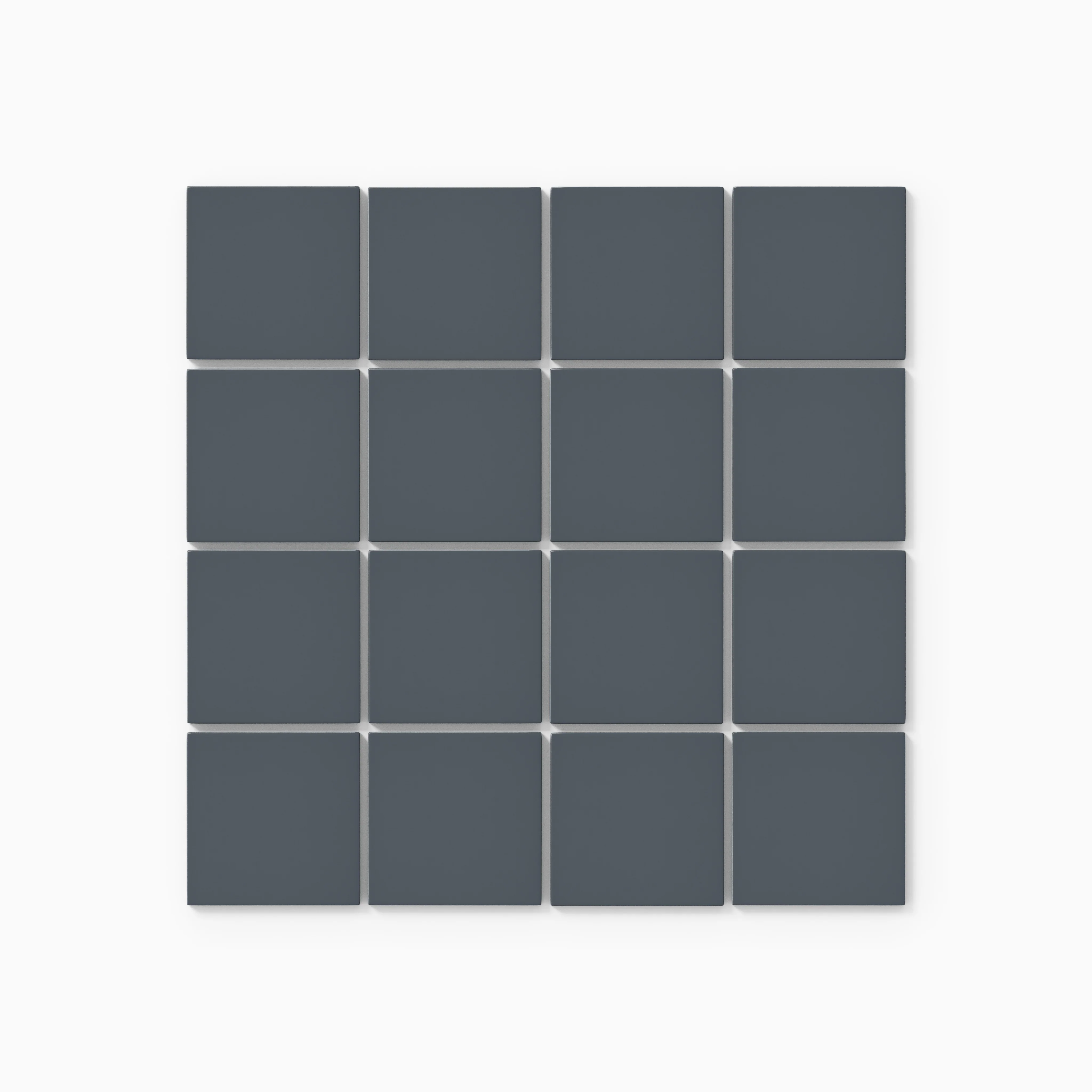 3x3 Straight Set Sheeted Natural Press Ceramic Mosaic Tile in Indigo Gloss - Rockland Interiors Inc.