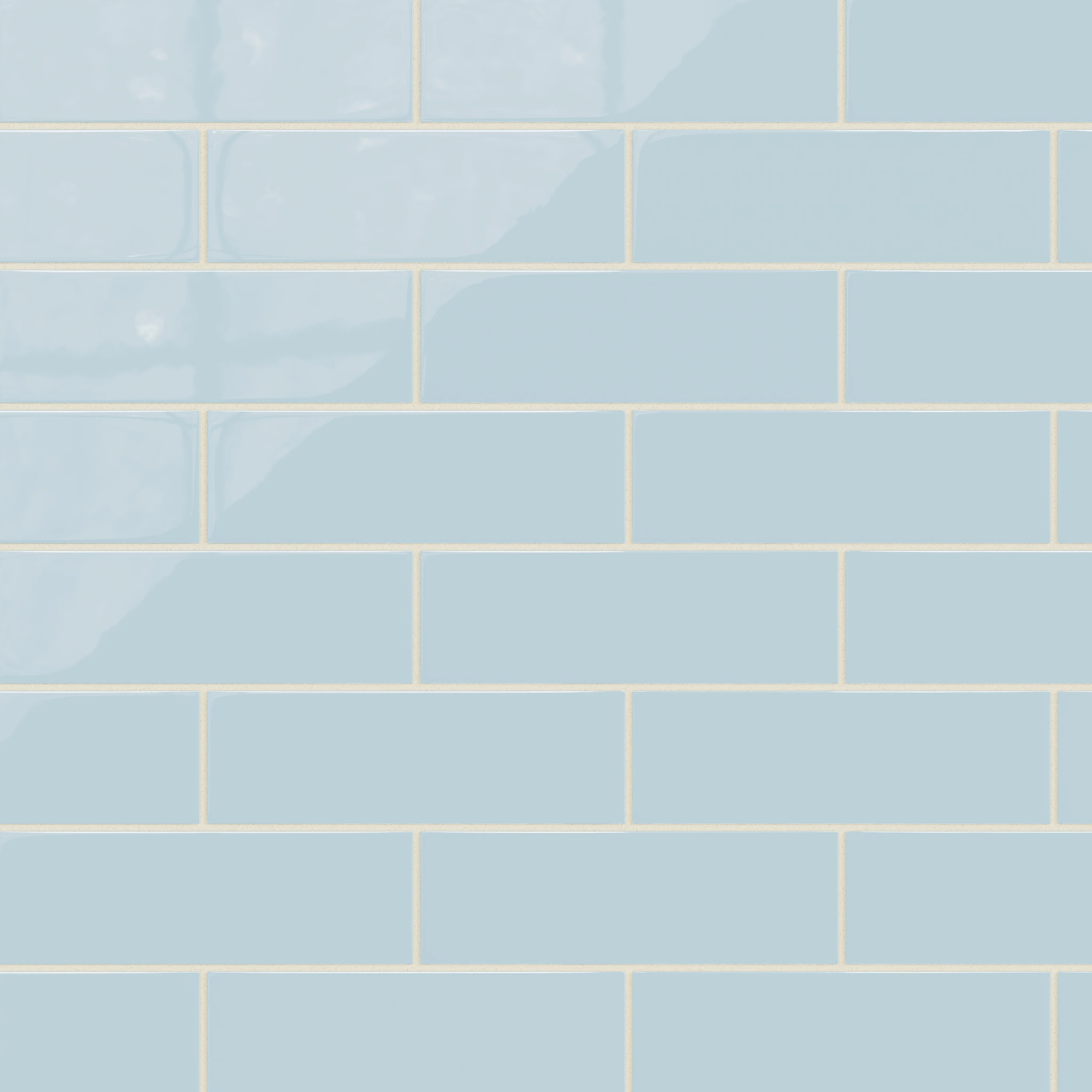 3x9 Natural Press Ceramic Tile in Egyptian Blue Gloss - Rockland Interiors Inc.