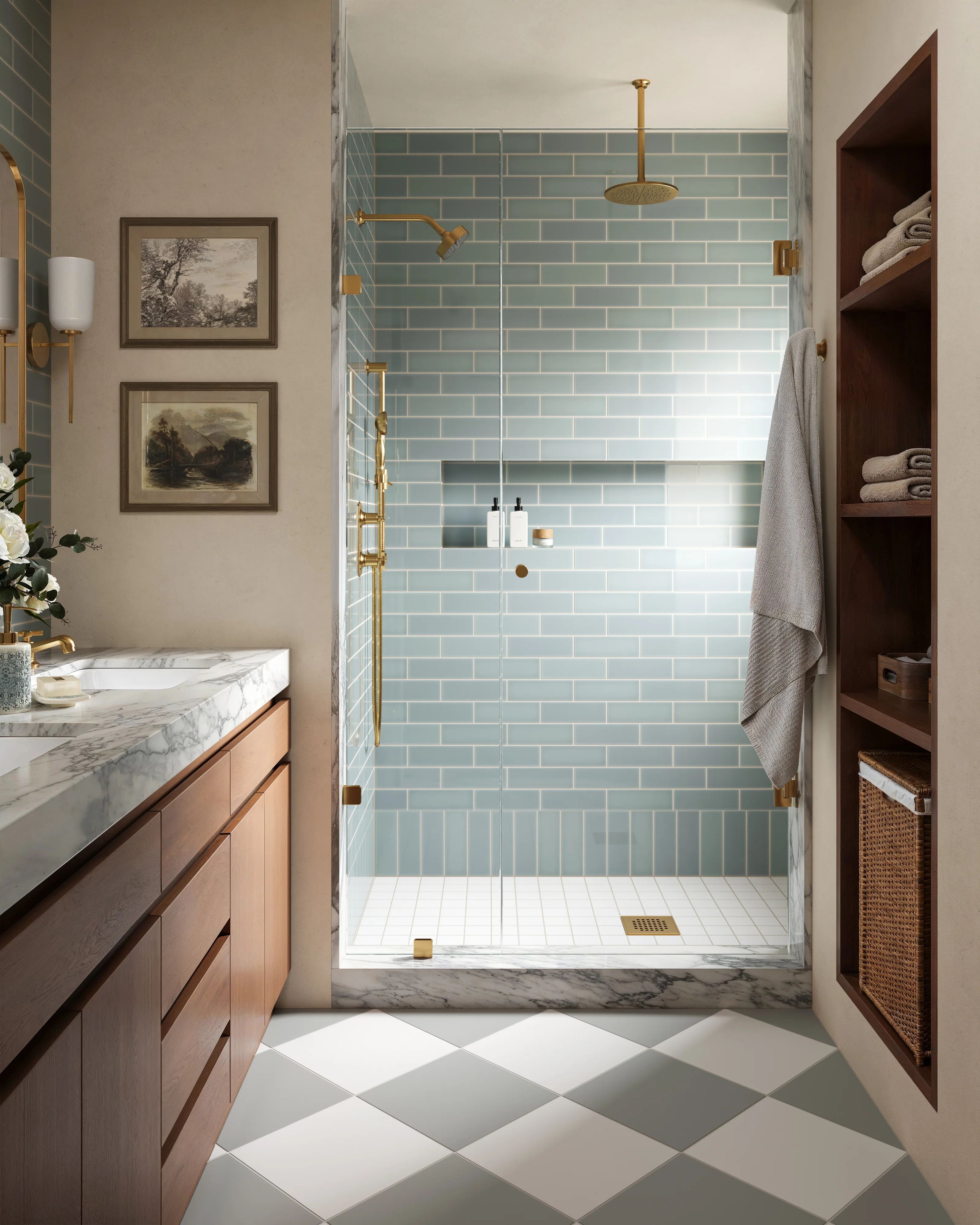 12x12 Natural Press Ceramic Tile in Salt Creek and Puget Sound - Rockland Interiors Inc.