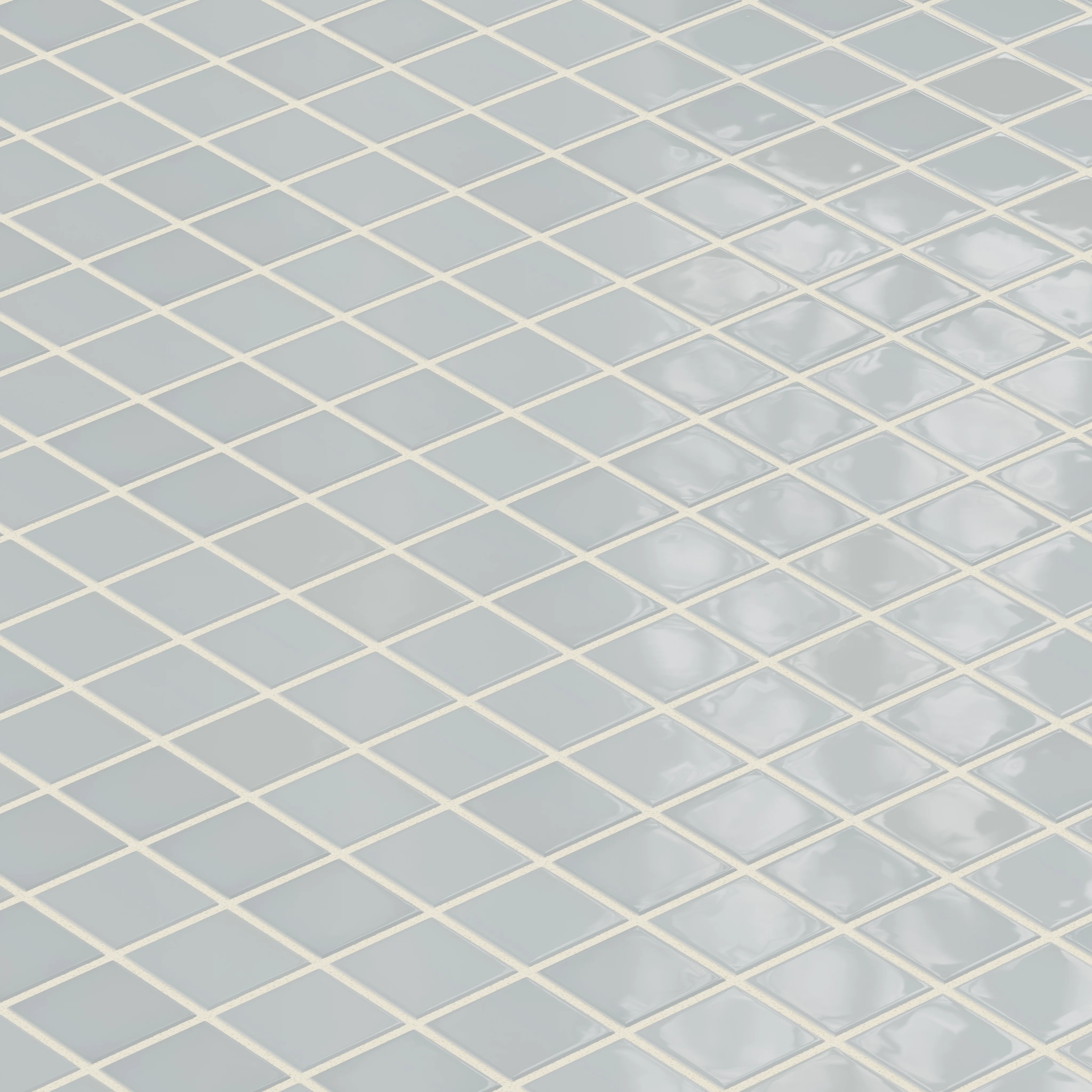 2x2 Straight Set Sheeted Natural Press Ceramic Mosaic Tile in Alberta Blue Gloss - Rockland Interiors Inc.