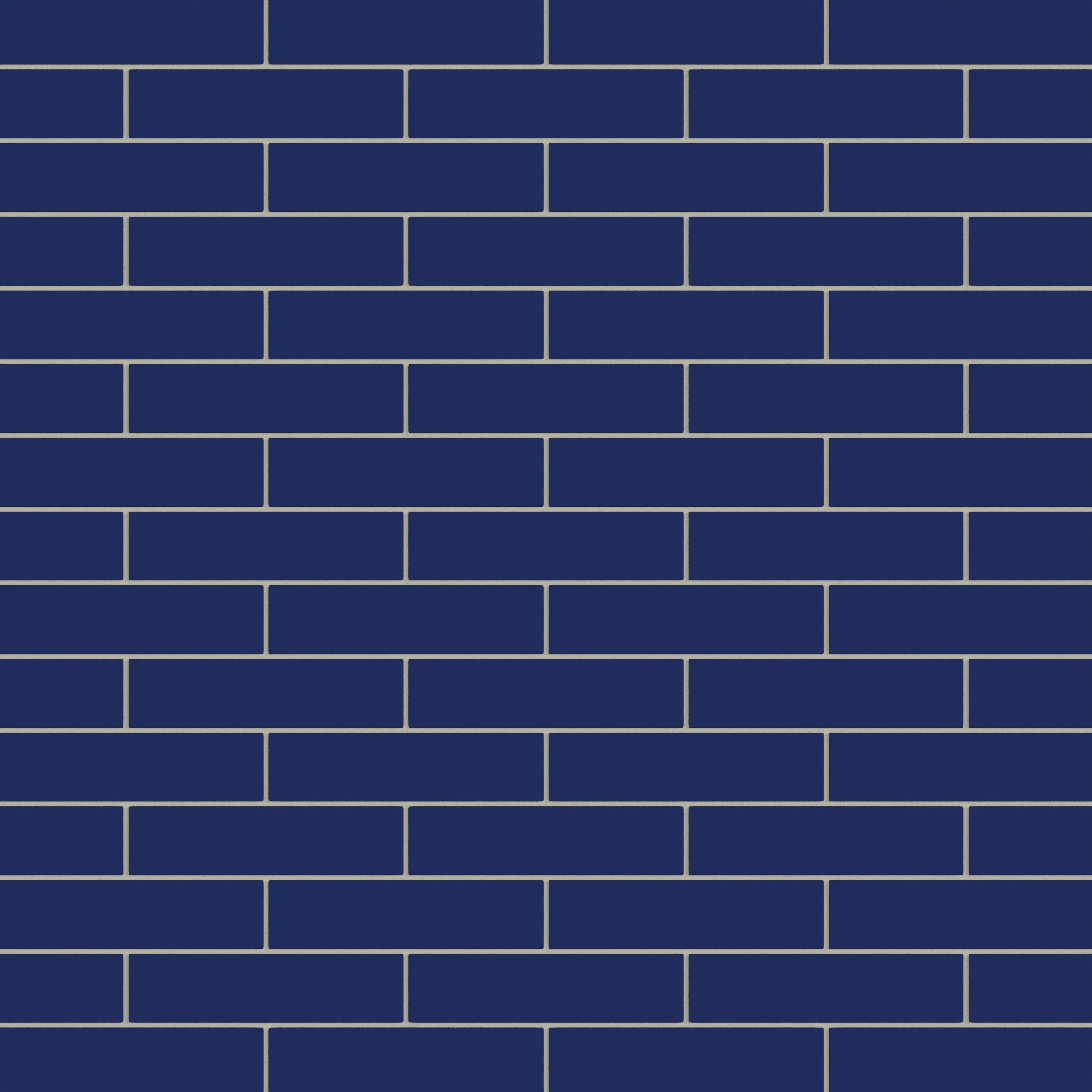2x8 Natural Press Ceramic Tile in Ultramarine Matte - Rockland Interiors Inc.