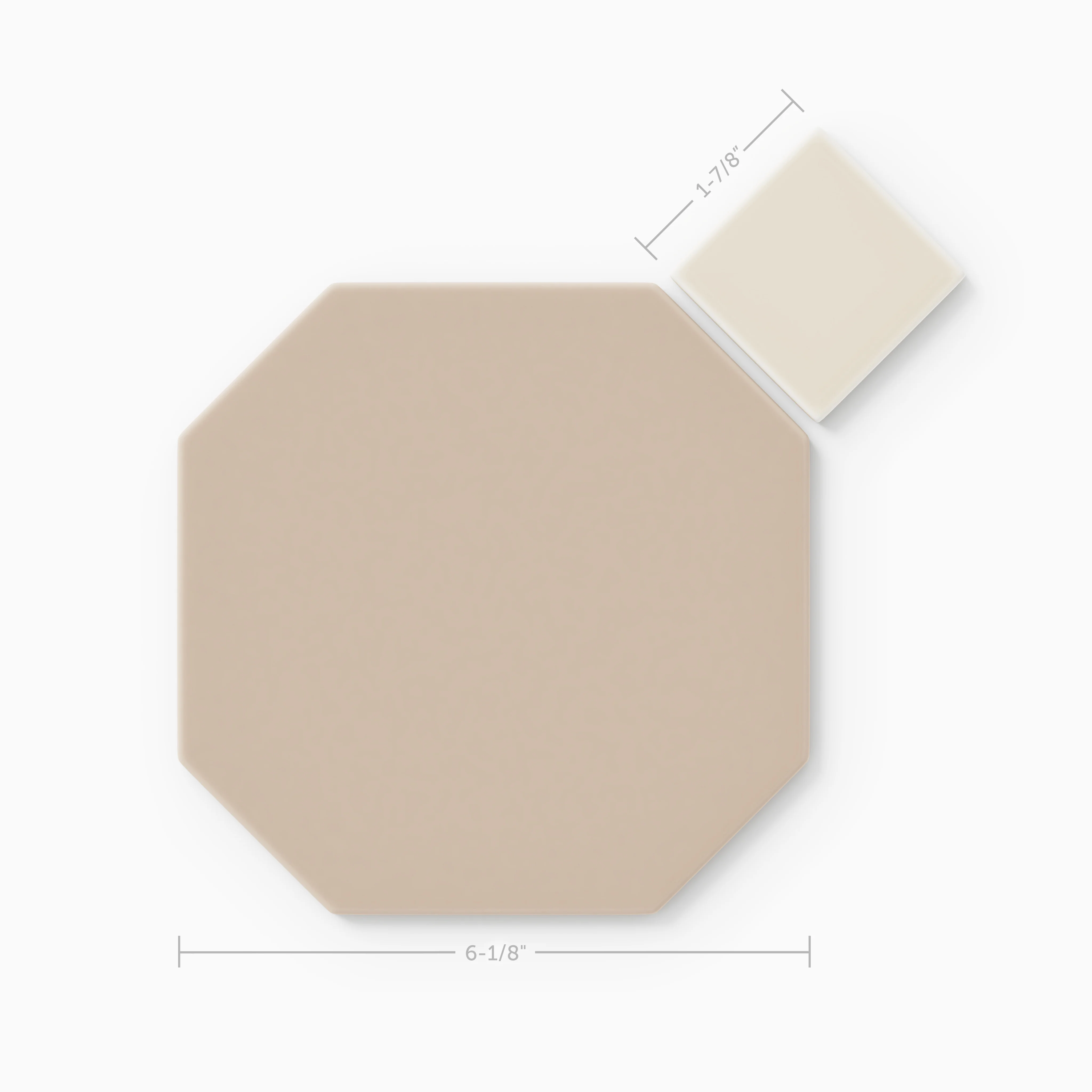 Gramercy Original Ceramic Tile in Sweet Pea Matte & Sand Dune Matte - Rockland Interiors Inc.