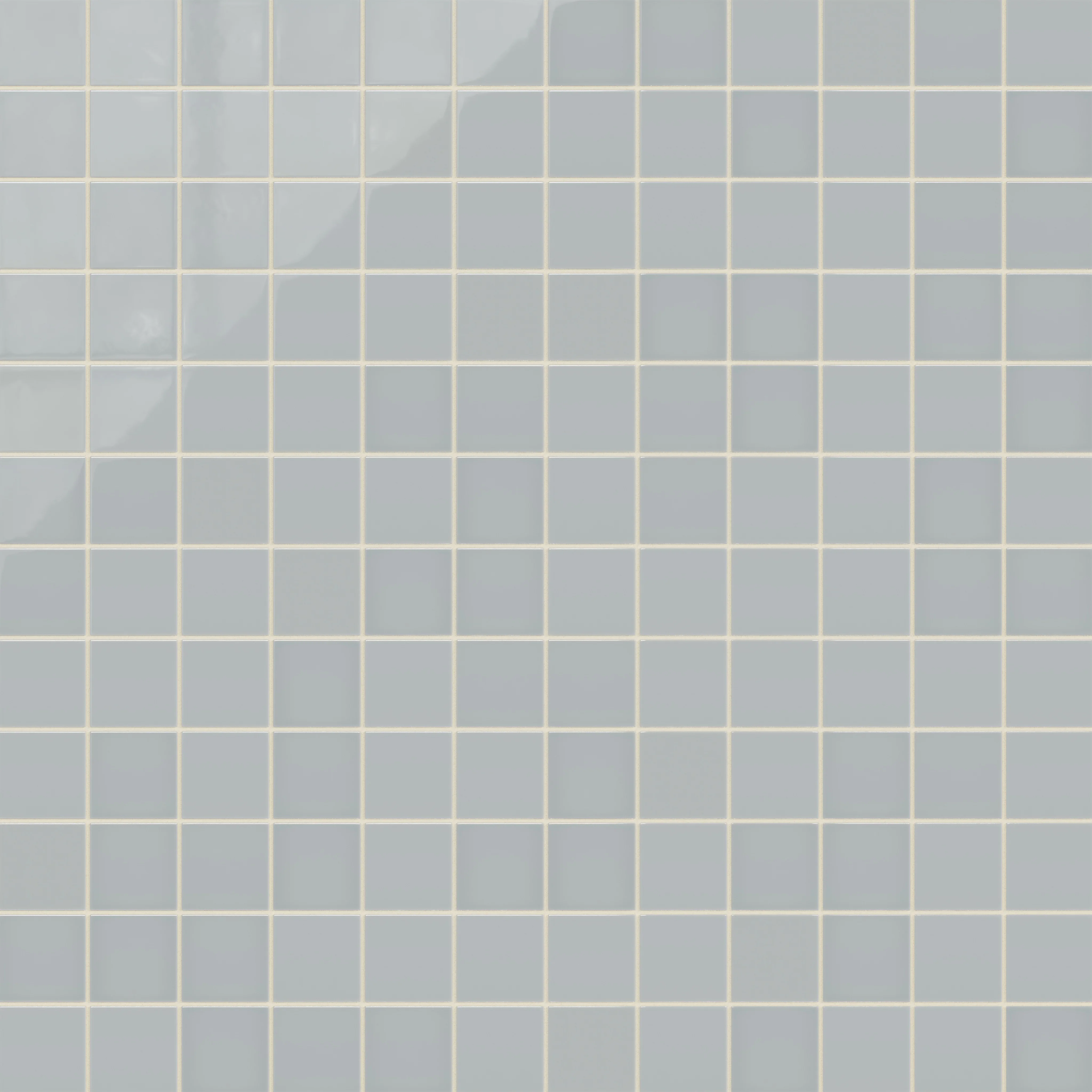3x3 Straight Set Sheeted Natural Press Ceramic Mosaic Tile in Alberta Blue Gloss - Rockland Interiors Inc.