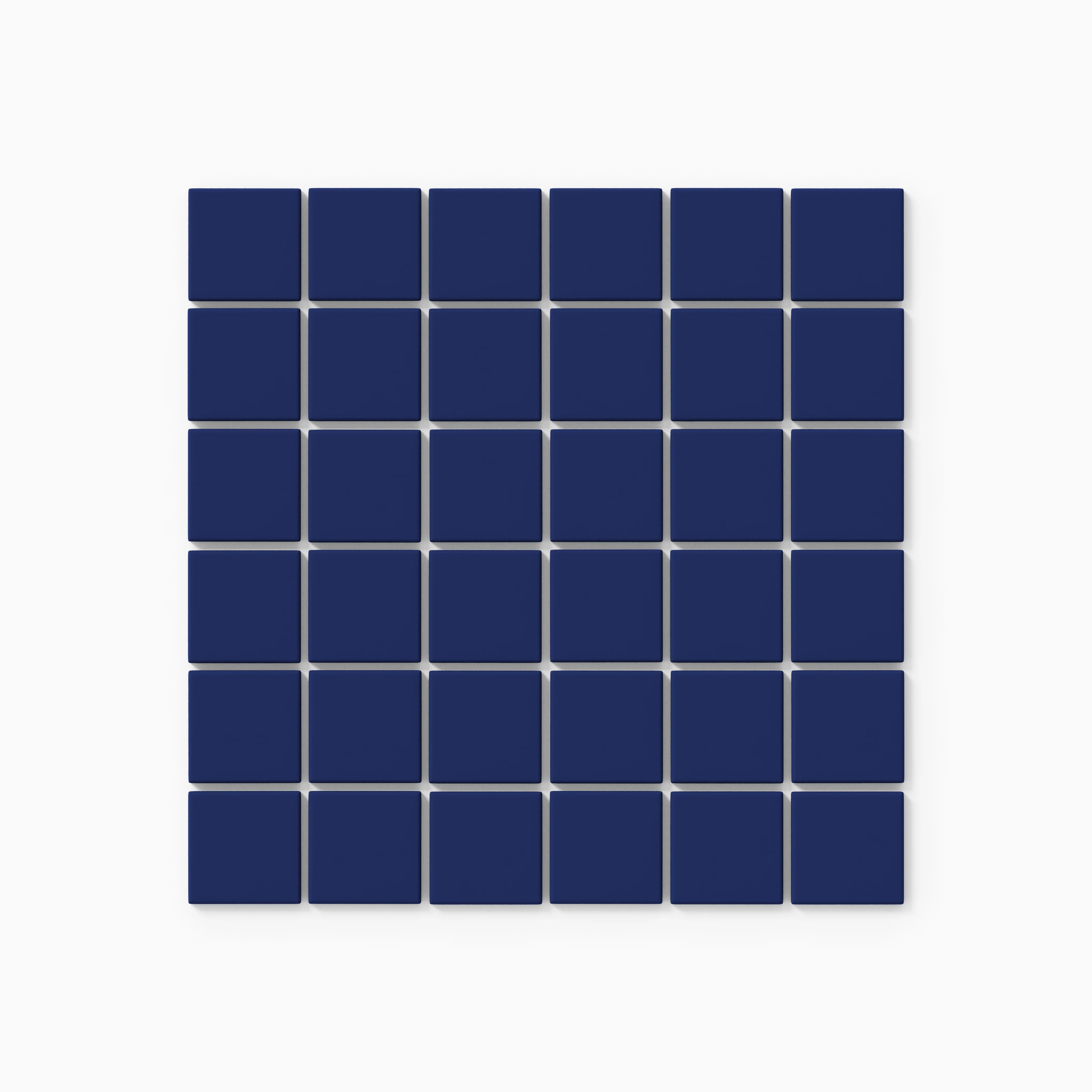 2x2 Straight Set Sheeted Natural Press Ceramic Mosaic Tile in Ultramarine Matte - Rockland Interiors Inc.