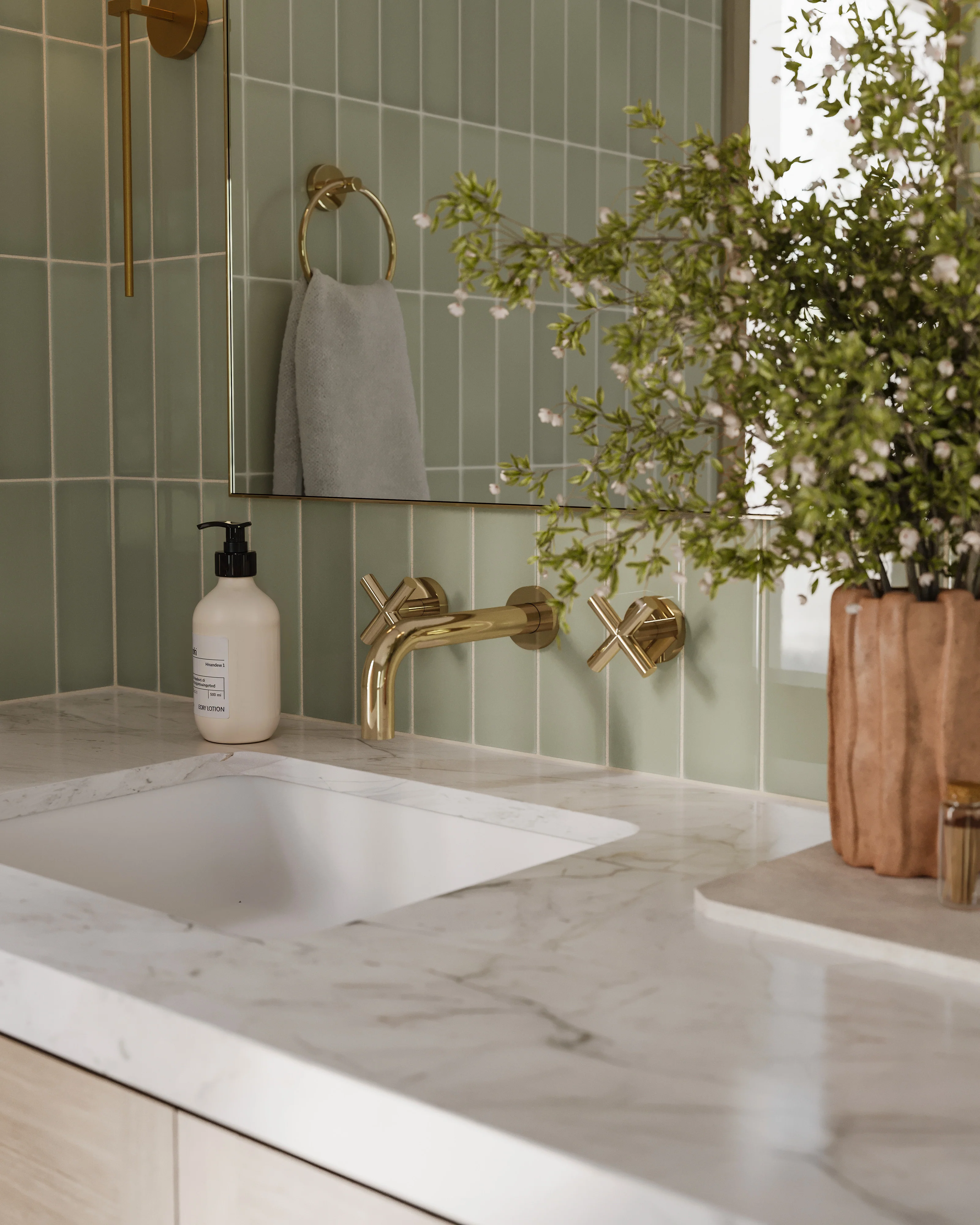 3x9 Natural Press Ceramic Tile in Manzanita Gloss - Rockland Interiors Inc.