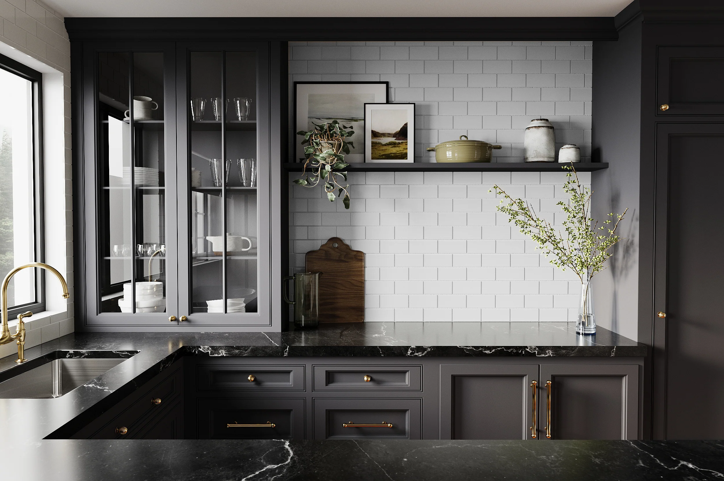 3x9 Natural Press Ceramic Tile in Salt Creek Gloss - Rockland Interiors Inc.