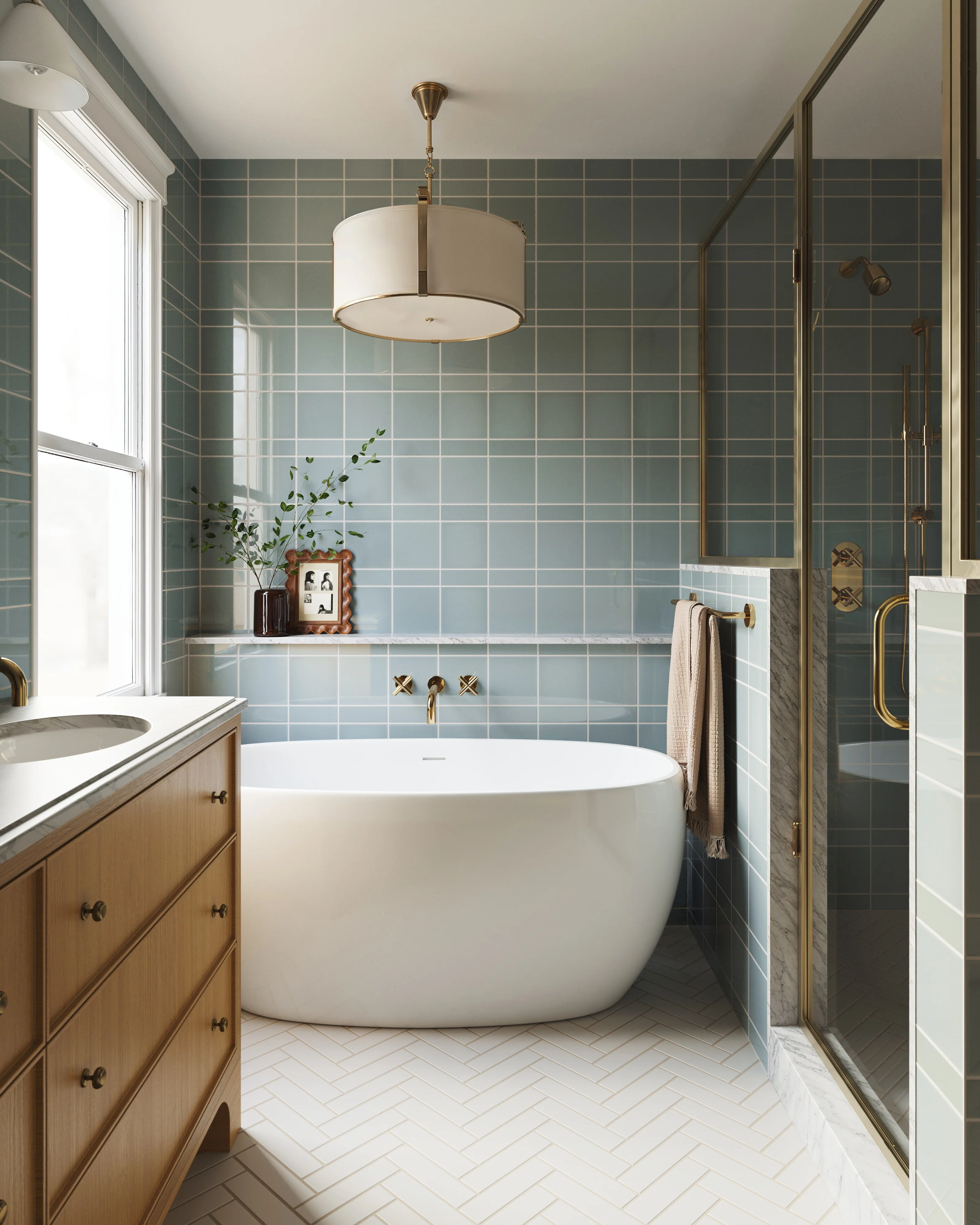 2x8 Natural Press Ceramic Tile in Pearl Matte - Rockland Interiors Inc.