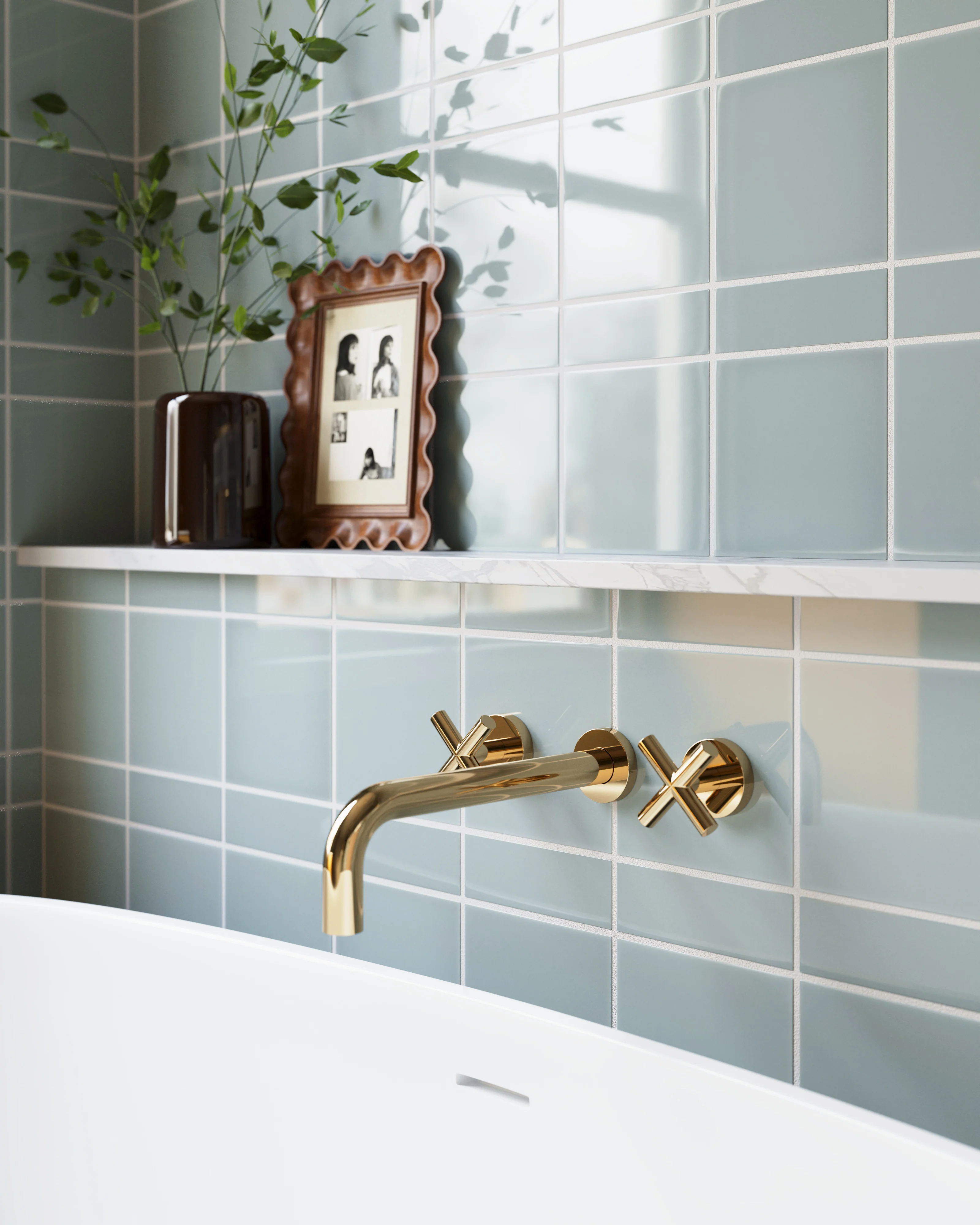2x6 Natural Press Ceramic Tile in Hood River Gloss - Rockland Interiors Inc.