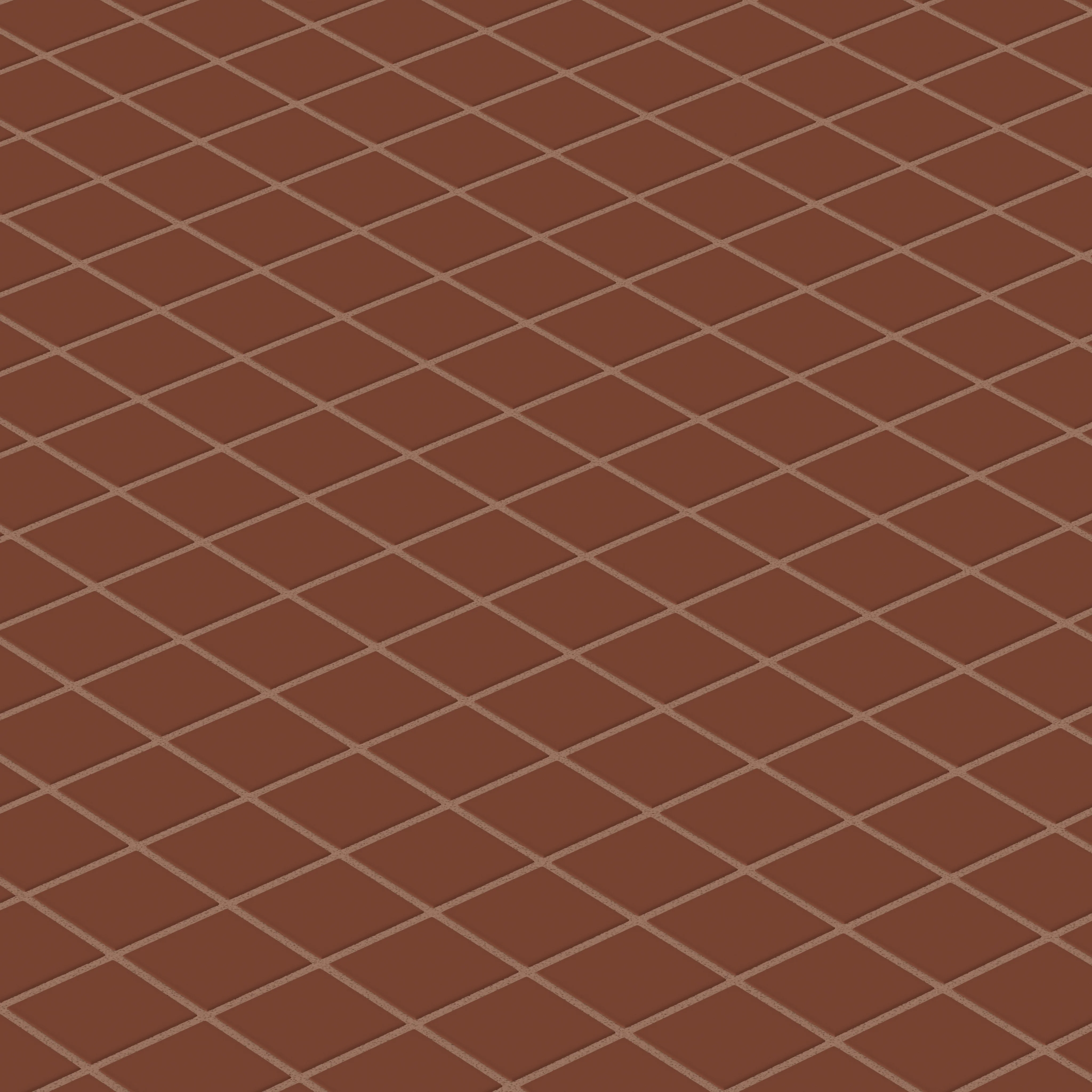 2x2 Straight Set Sheeted Natural Press Ceramic Mosaic Tile in Red Iron Oxide Matte - Rockland Interiors Inc.