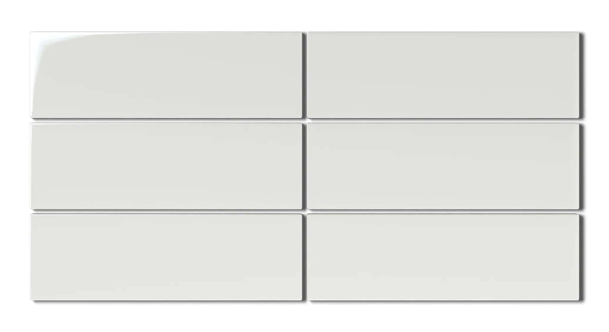 3x9 Natural Press Ceramic Tile in Zinc Gloss - Rockland Interiors Inc.