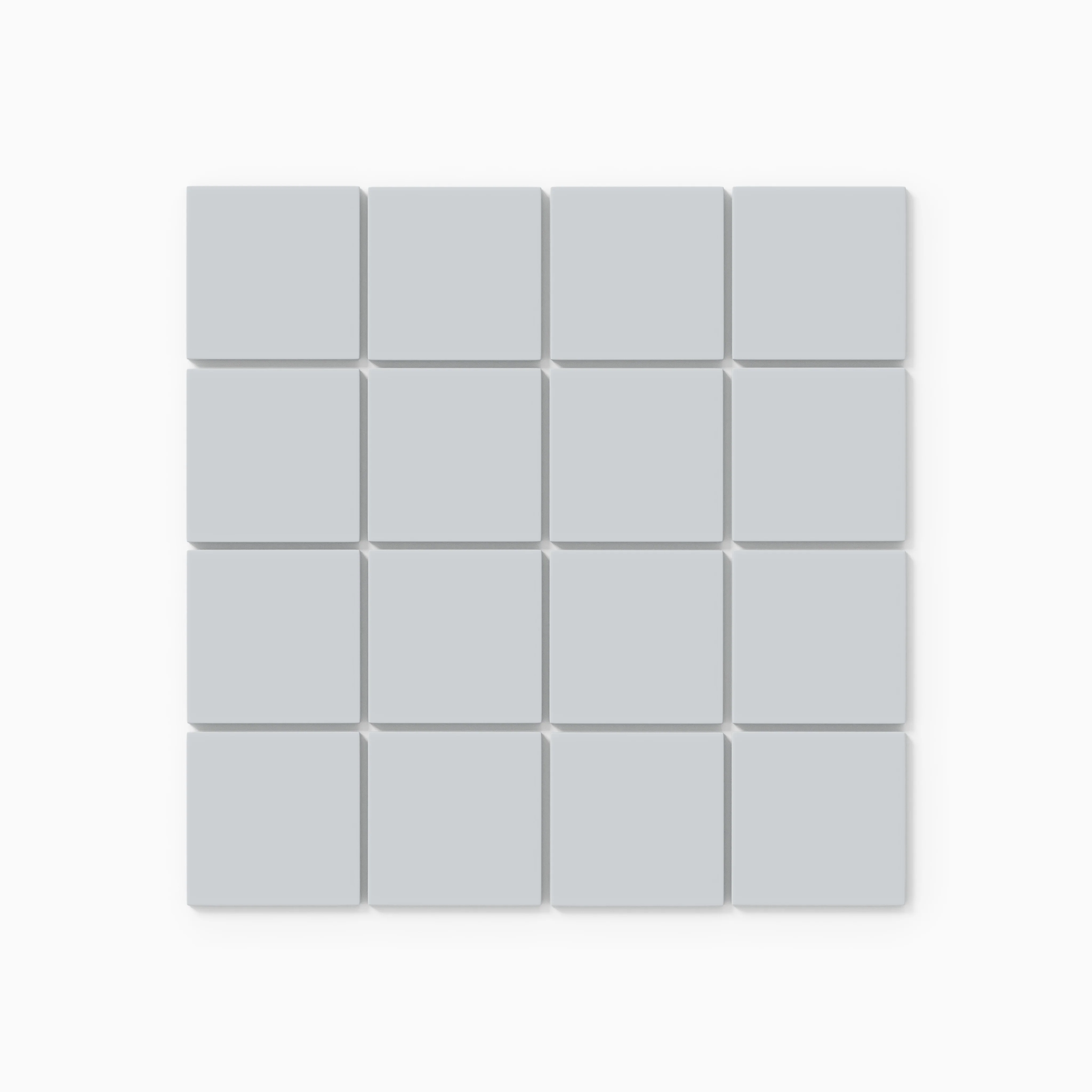 3x3 Straight Set Sheeted Natural Press Ceramic Mosaic Tile in Alberta Blue Matte - Rockland Interiors Inc.