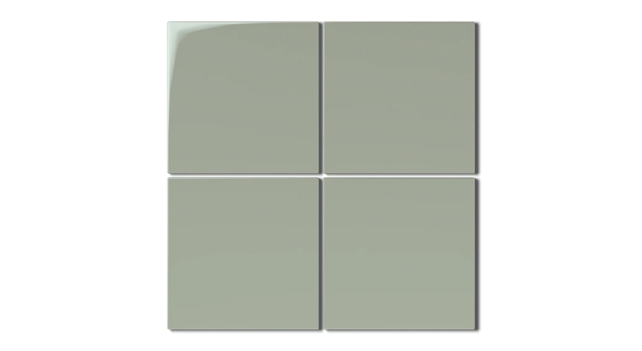 6x6 Natural Press Ceramic Tile in Terre Verte Gloss - Rockland Interiors Inc.