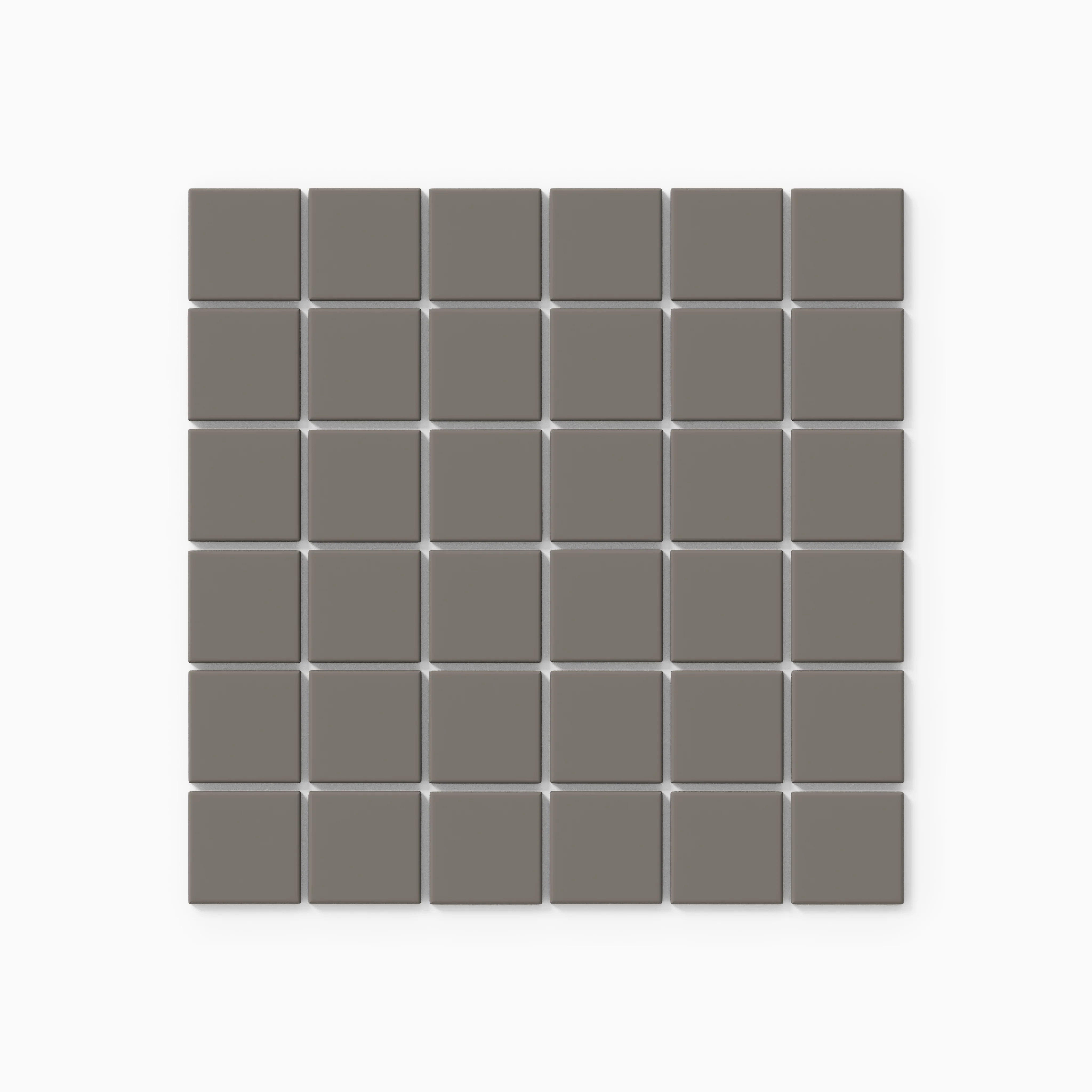 2x2 Straight Set Sheeted Natural Press Ceramic Mosaic Tile in Timberline Matte - Rockland Interiors Inc.