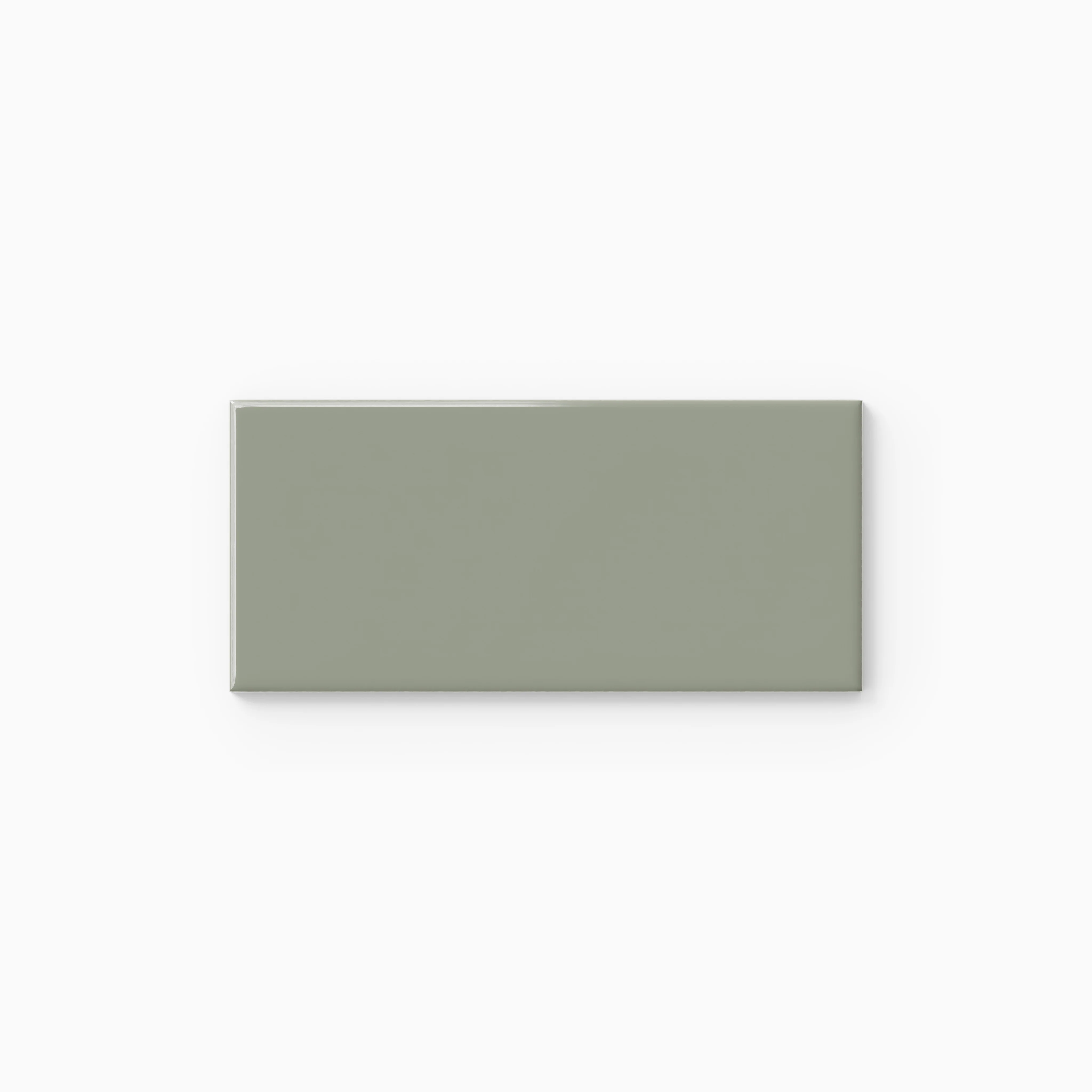 3x6 Natural Press Ceramic Tile in Terre Verte Gloss - Rockland Interiors Inc.