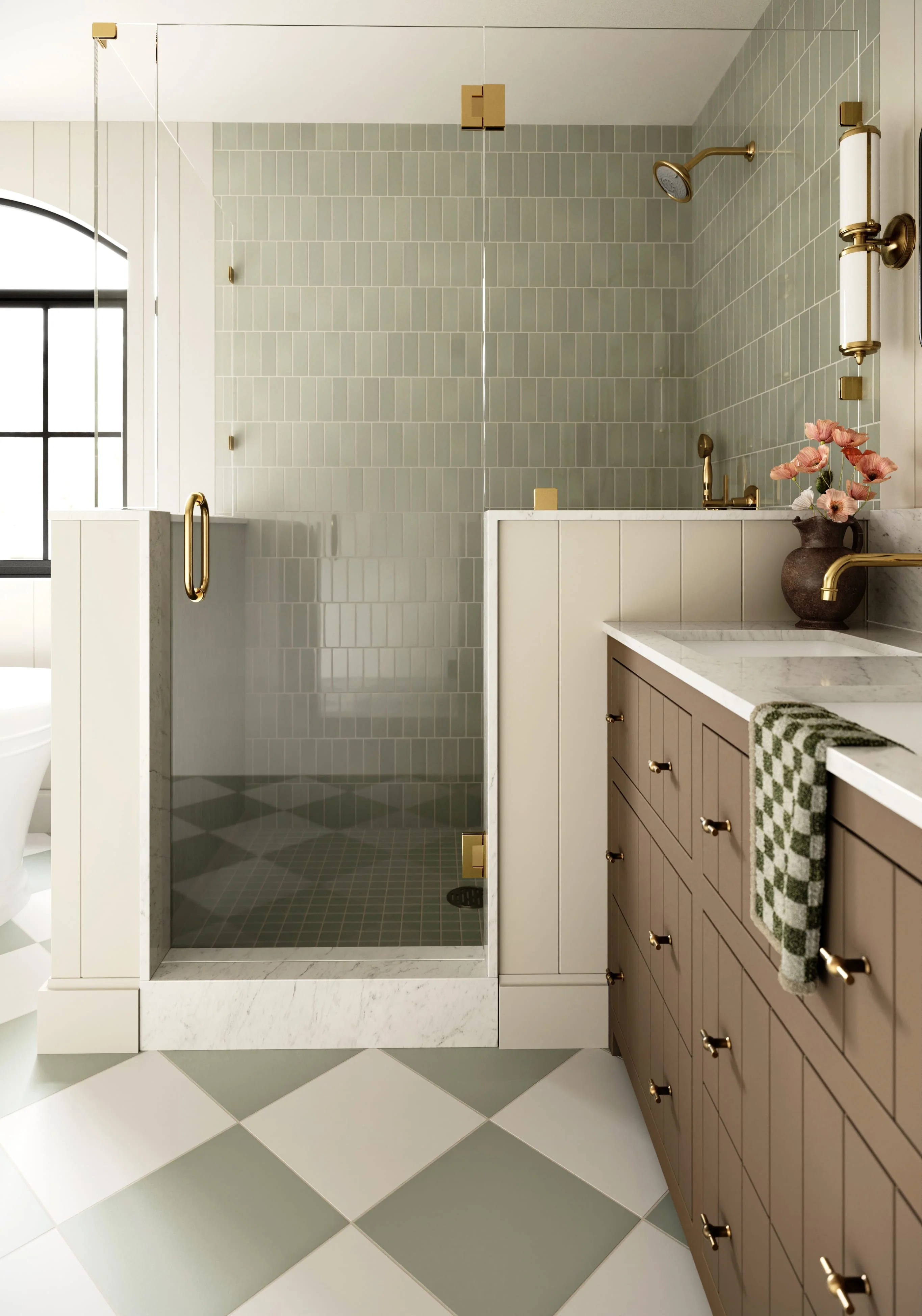 12x12 Natural Press Ceramic Tile in Salt Creek and Manzanita - Rockland Interiors Inc.