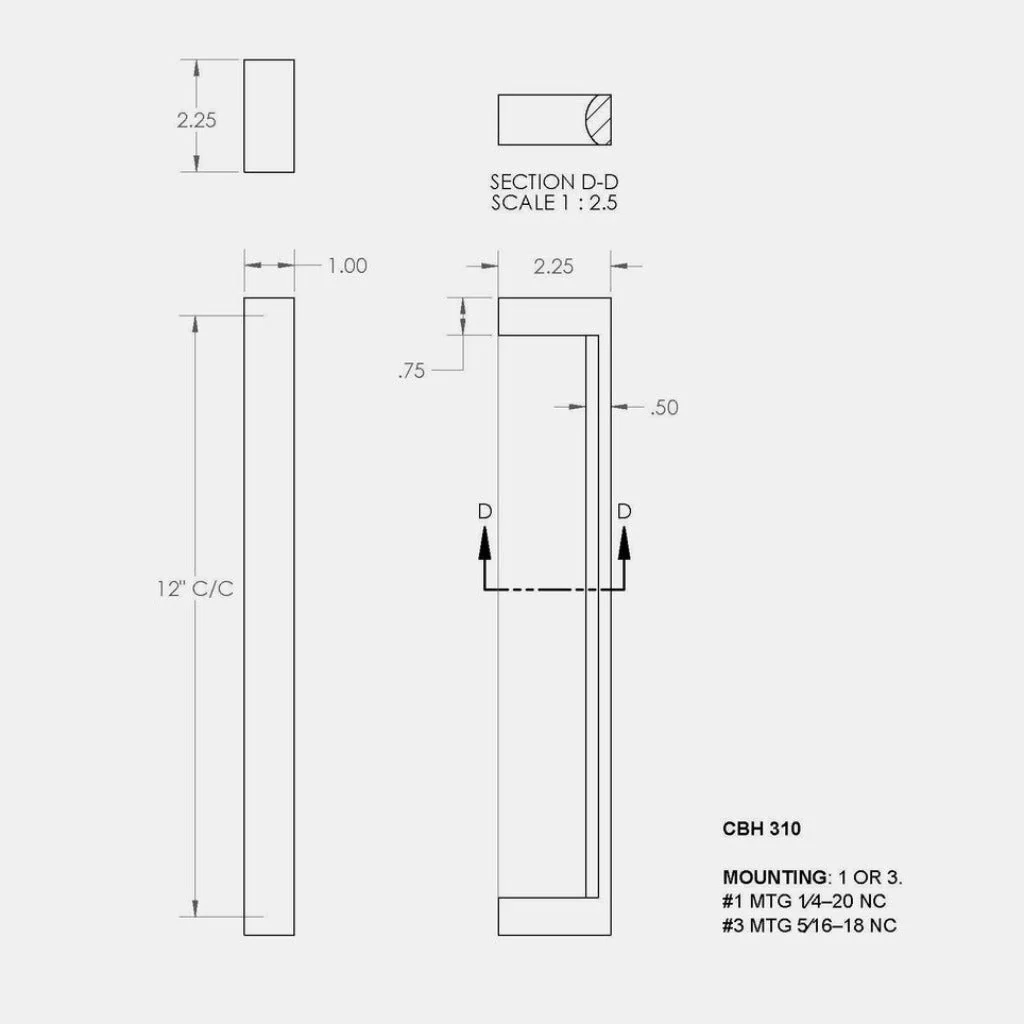 Charlie Contour Appliance Pull - Rockland Interiors Inc.