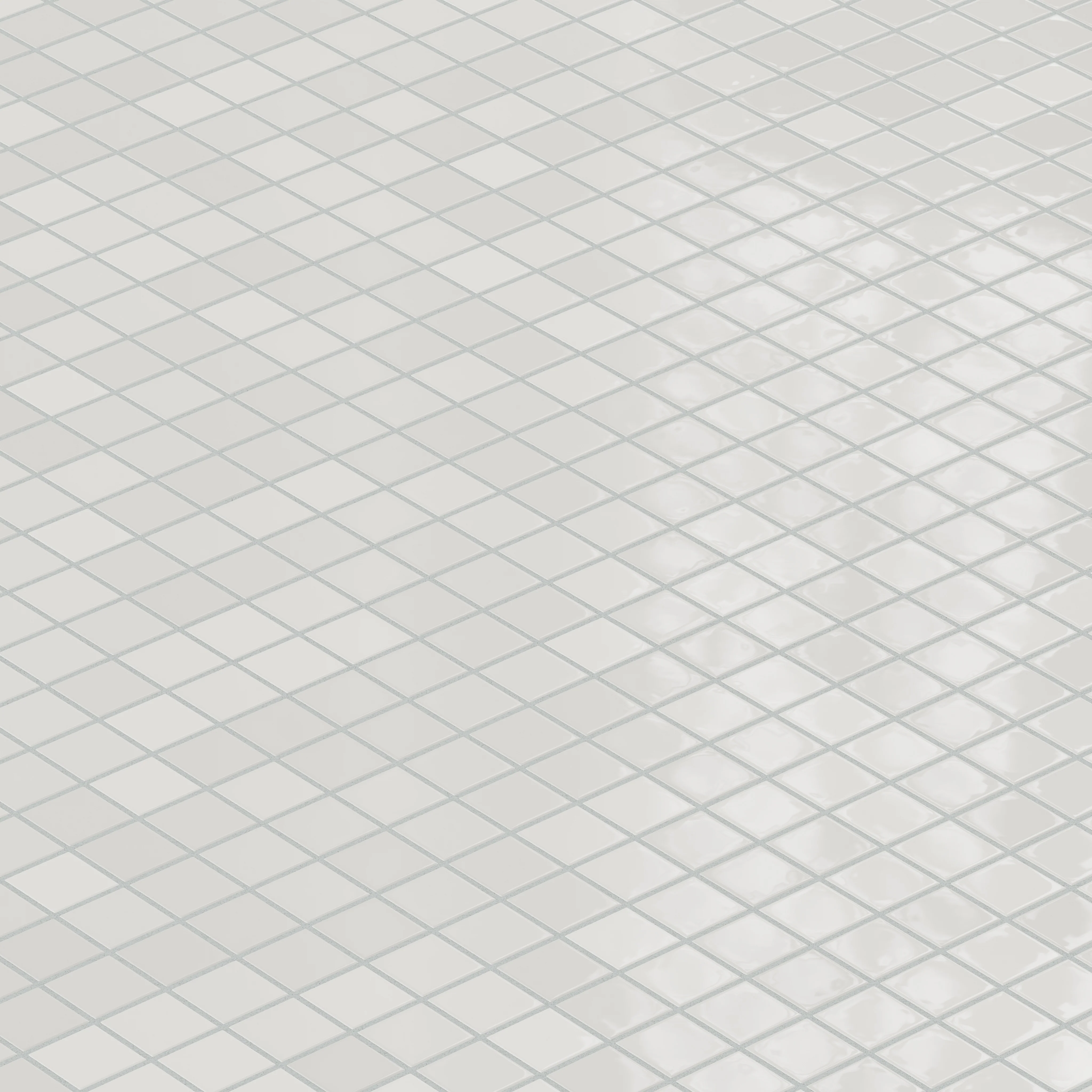 2x2 Straight Set Sheeted Natural Press Ceramic Mosaic Tile in Cloud Cover Gloss - Rockland Interiors Inc.