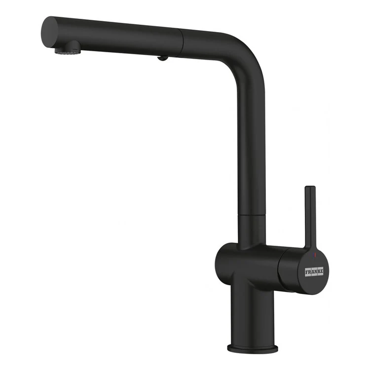 Kitchen Faucet Active 1 Lever ADA Matte Black Pull-Out L-Shaped Swivel 1 Hole Deck 1.75 Gallons per Minute - Rockland Interiors Inc.