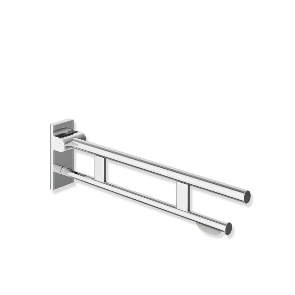 Hewi 900 Hinged Support Rail Duo With Toilet Roll Holder - Rockland Interiors Inc.