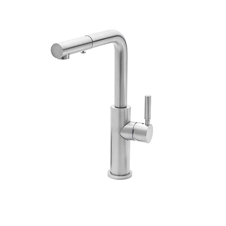 Kitchen Faucet Corsano 1 ST Lever ADA Satin Nickel Pull-Out Swivel 1 Hole 1.8 Gallons per Minute - Rockland Interiors Inc.
