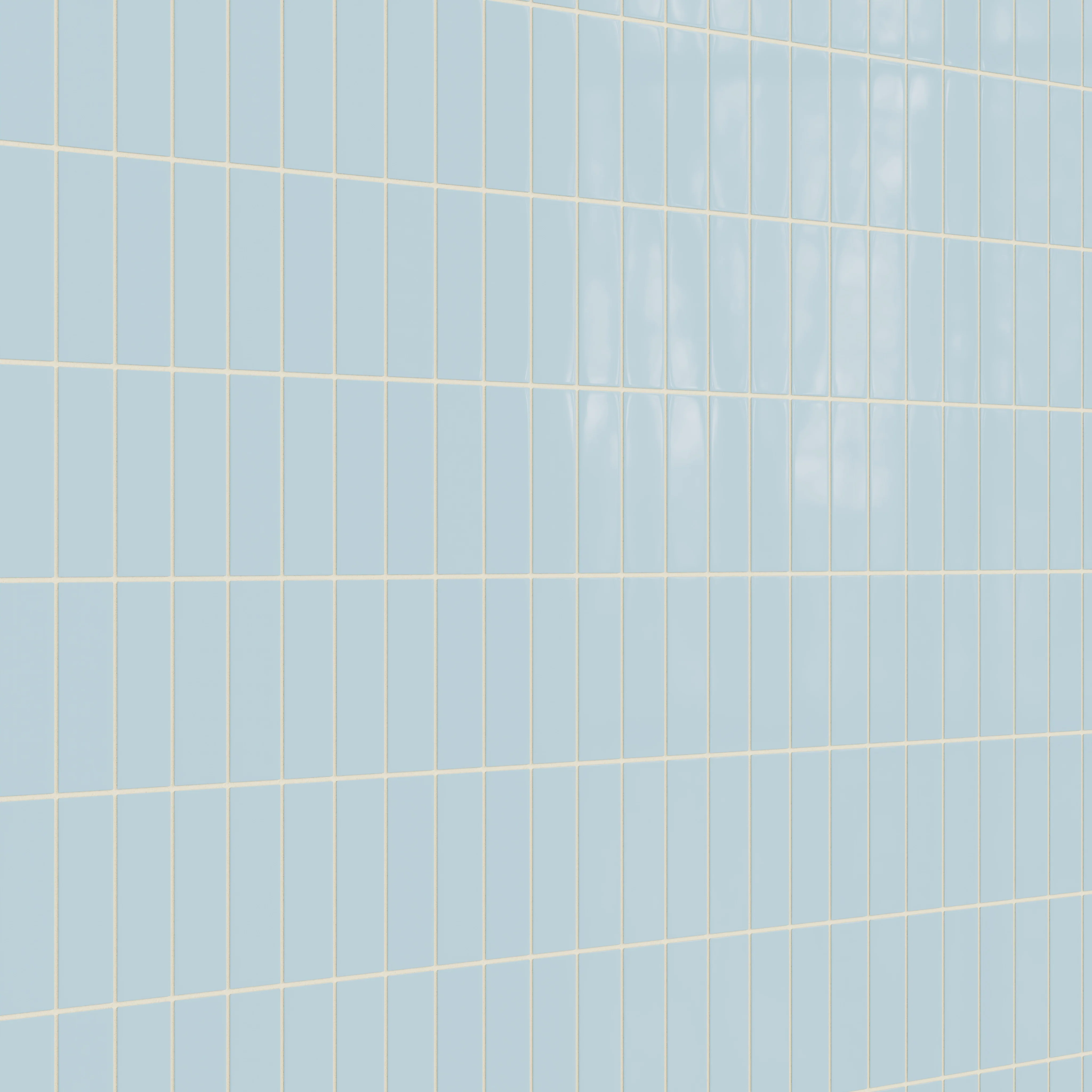 2x6 Natural Press Ceramic Tile in Egyptian Blue Gloss - Rockland Interiors Inc.