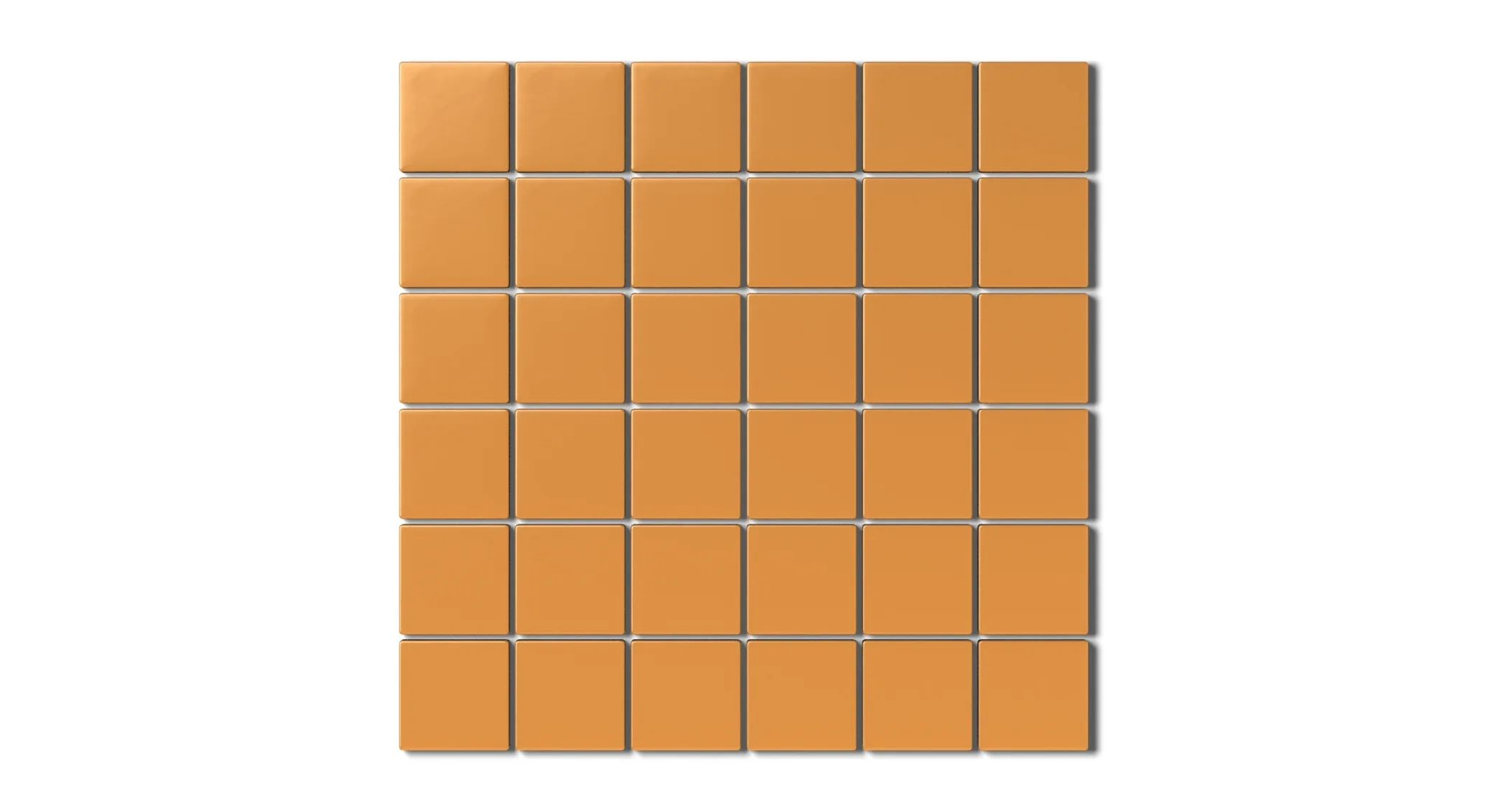 2x2 Straight Set Sheeted Natural Press Ceramic Mosaic Tile in Yellow Ochre Matte - Rockland Interiors Inc.