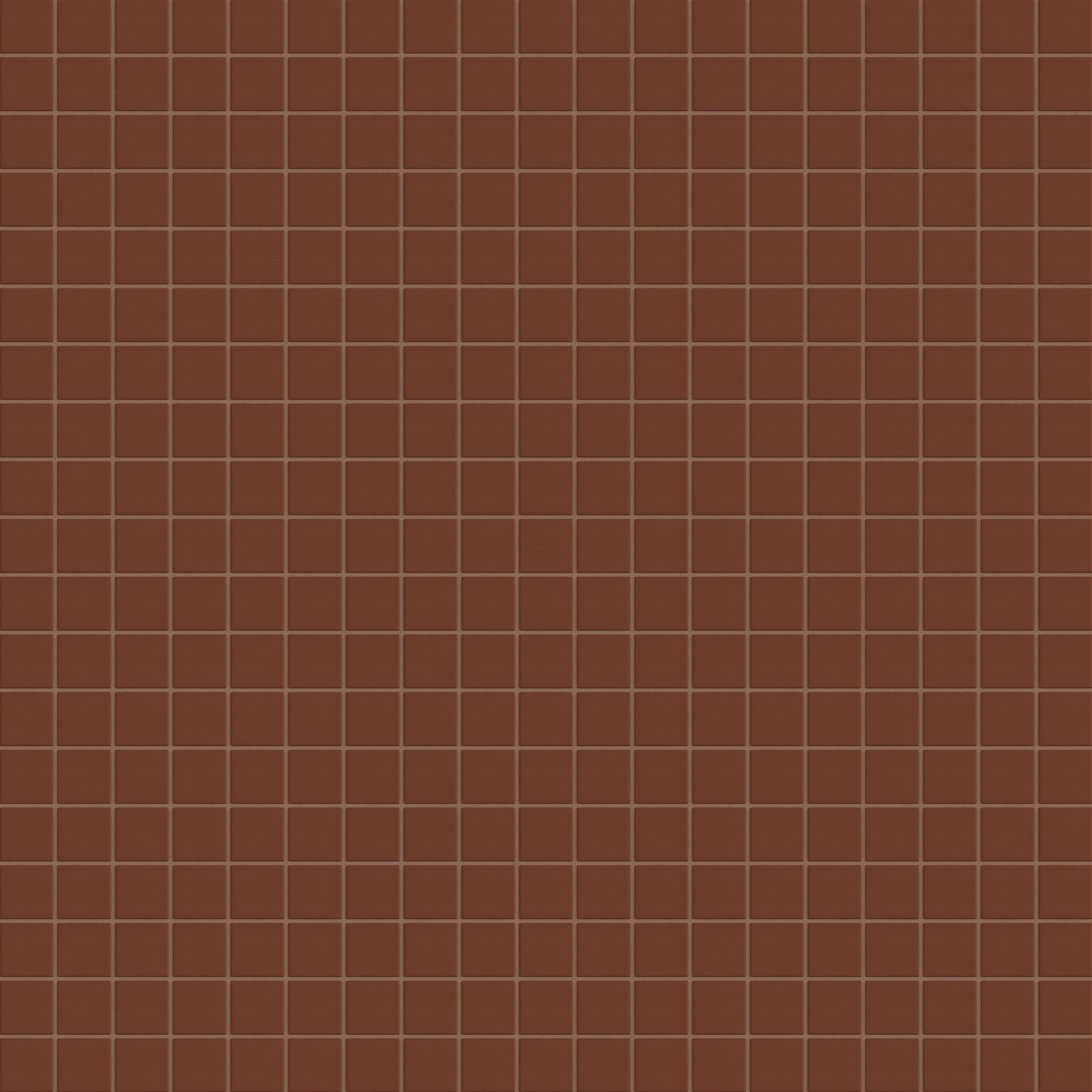 2x2 Straight Set Sheeted Natural Press Ceramic Mosaic Tile in Red Iron Oxide Matte - Rockland Interiors Inc.