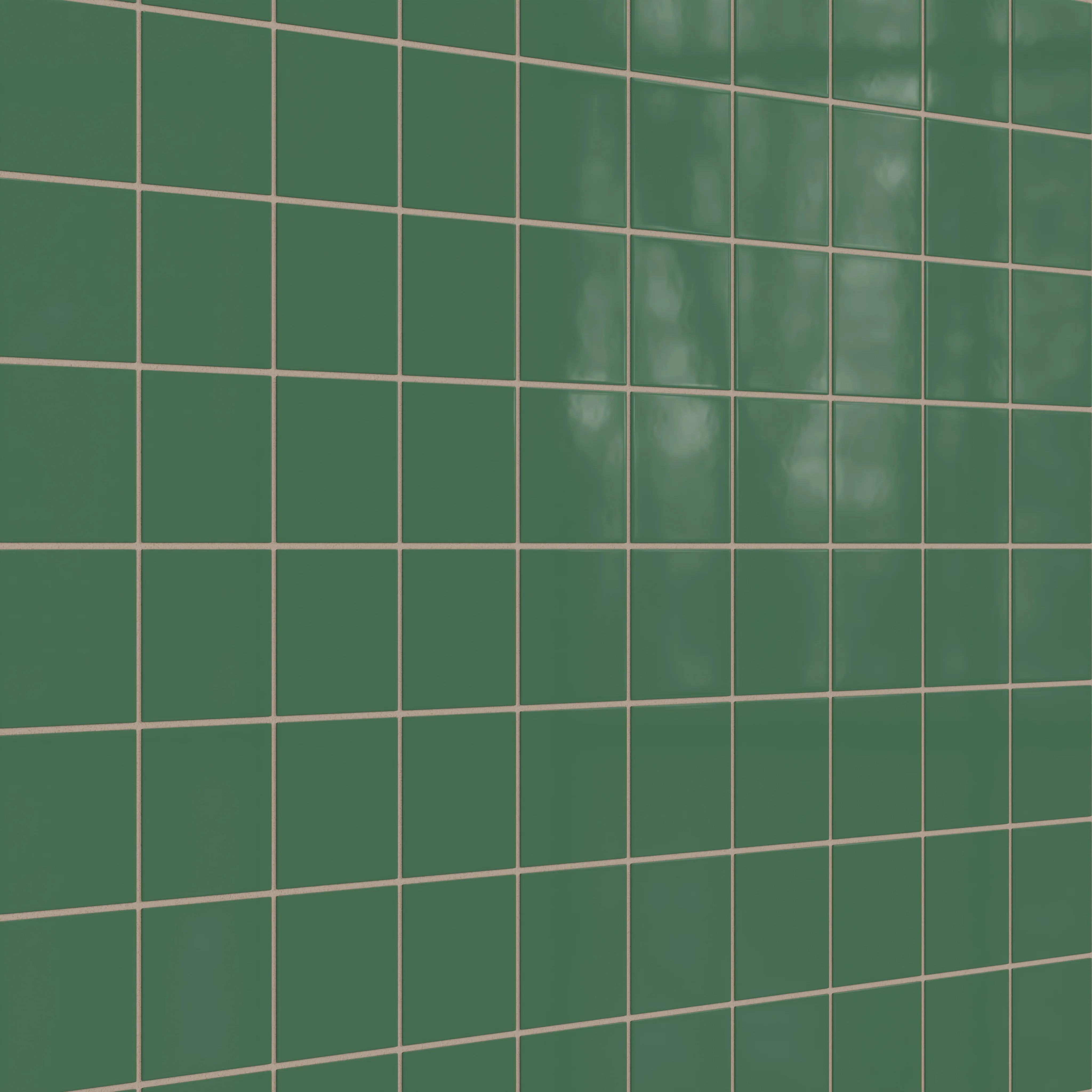 4x4 Natural Press Ceramic Tile in Viridian Gloss - Rockland Interiors Inc.