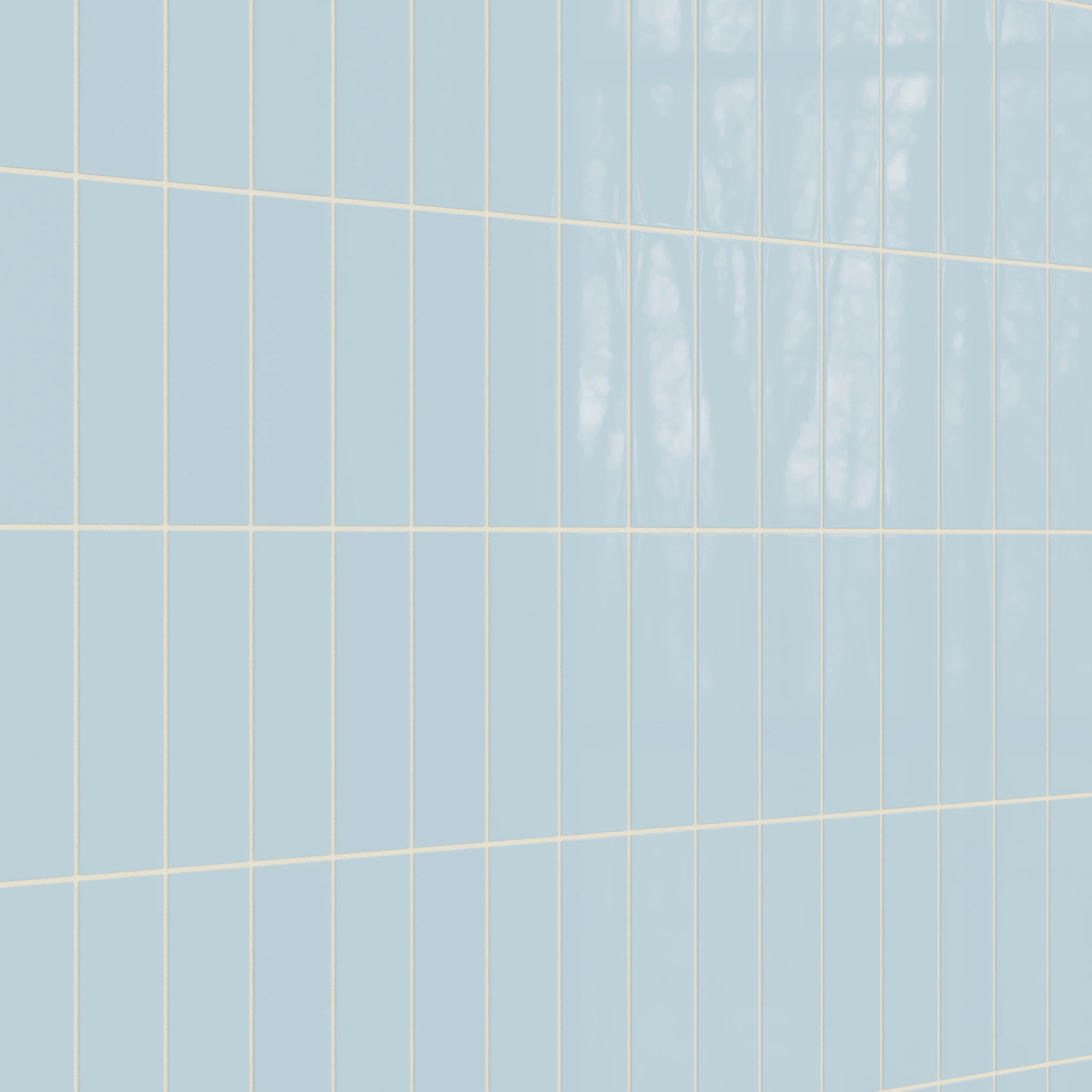 3x9 Natural Press Ceramic Tile in Egyptian Blue Gloss - Rockland Interiors Inc.