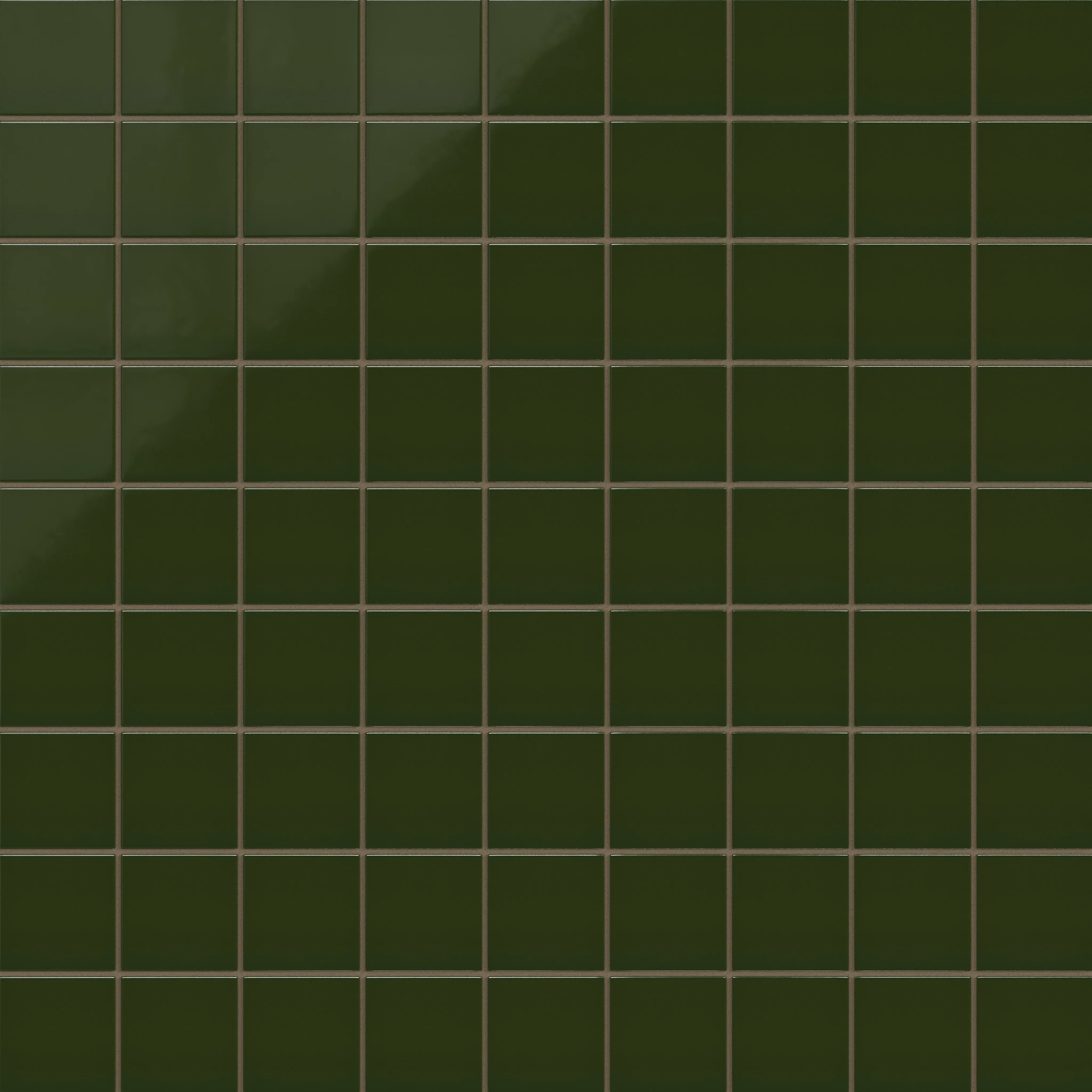 3x3 Straight Set Sheeted Natural Press Ceramic Mosaic Tile in Green Apatite Gloss - Rockland Interiors Inc.