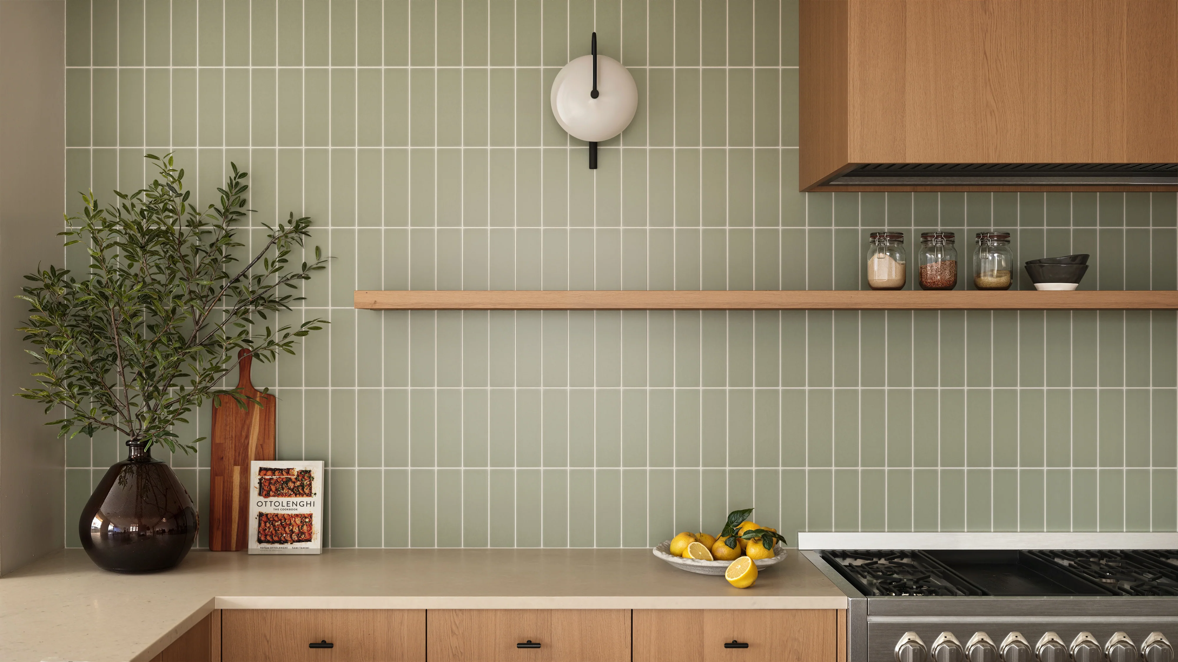 3x9 Natural Press Ceramic Tile in Manzanita Matte - Rockland Interiors Inc.