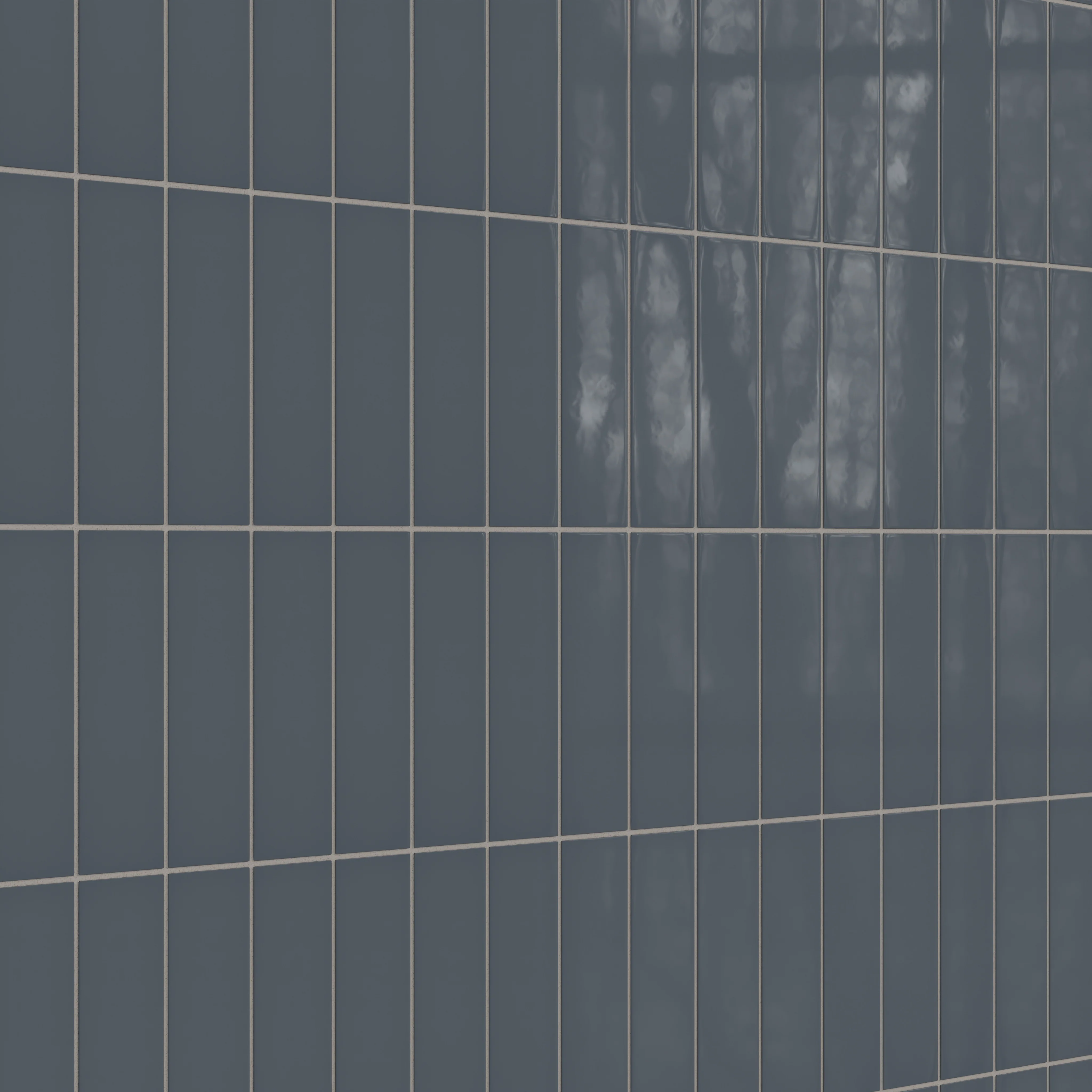 3x9 Natural Press Ceramic Tile in Indigo Gloss - Rockland Interiors Inc.