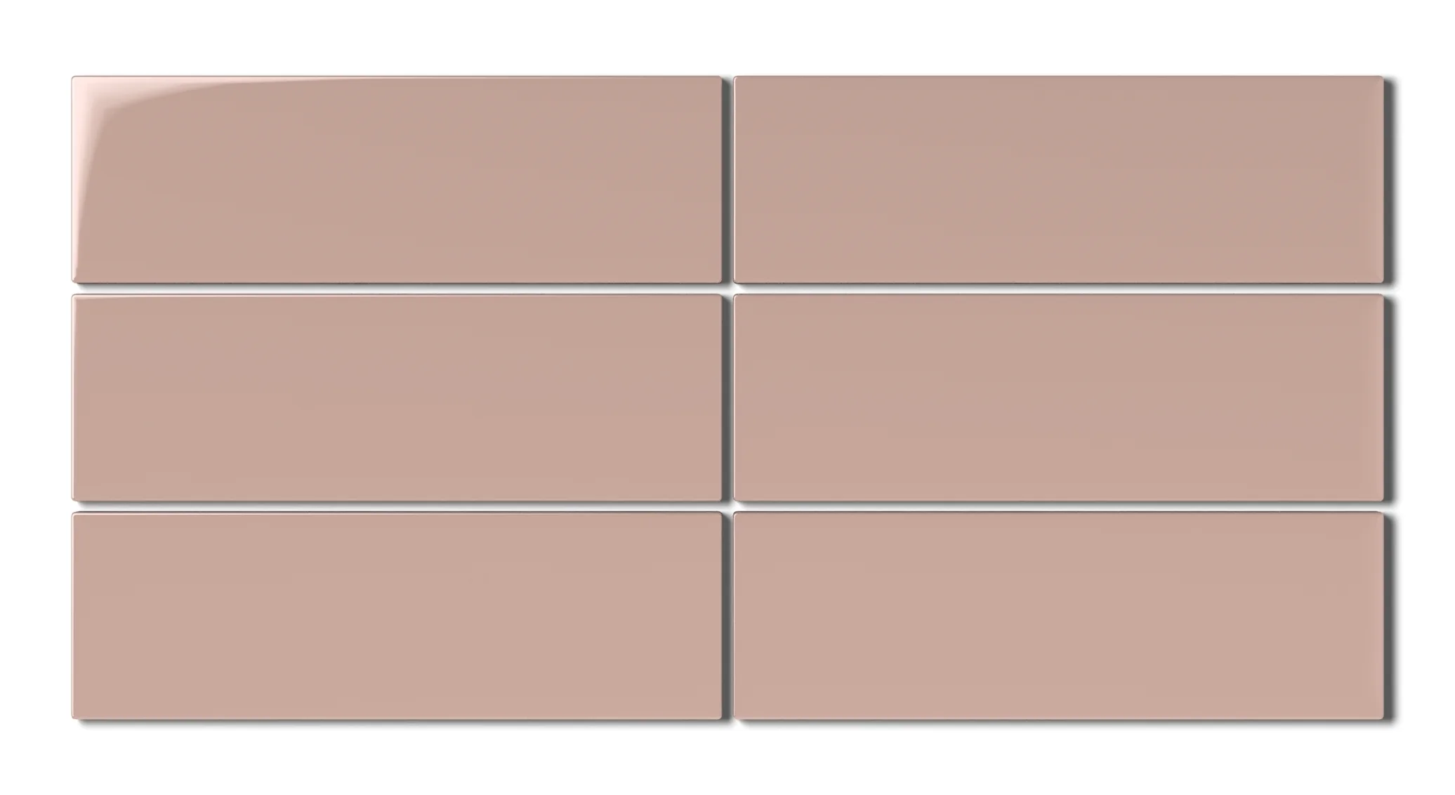 3x9 Natural Press Ceramic Tile in Red Jasper Gloss - Rockland Interiors Inc.