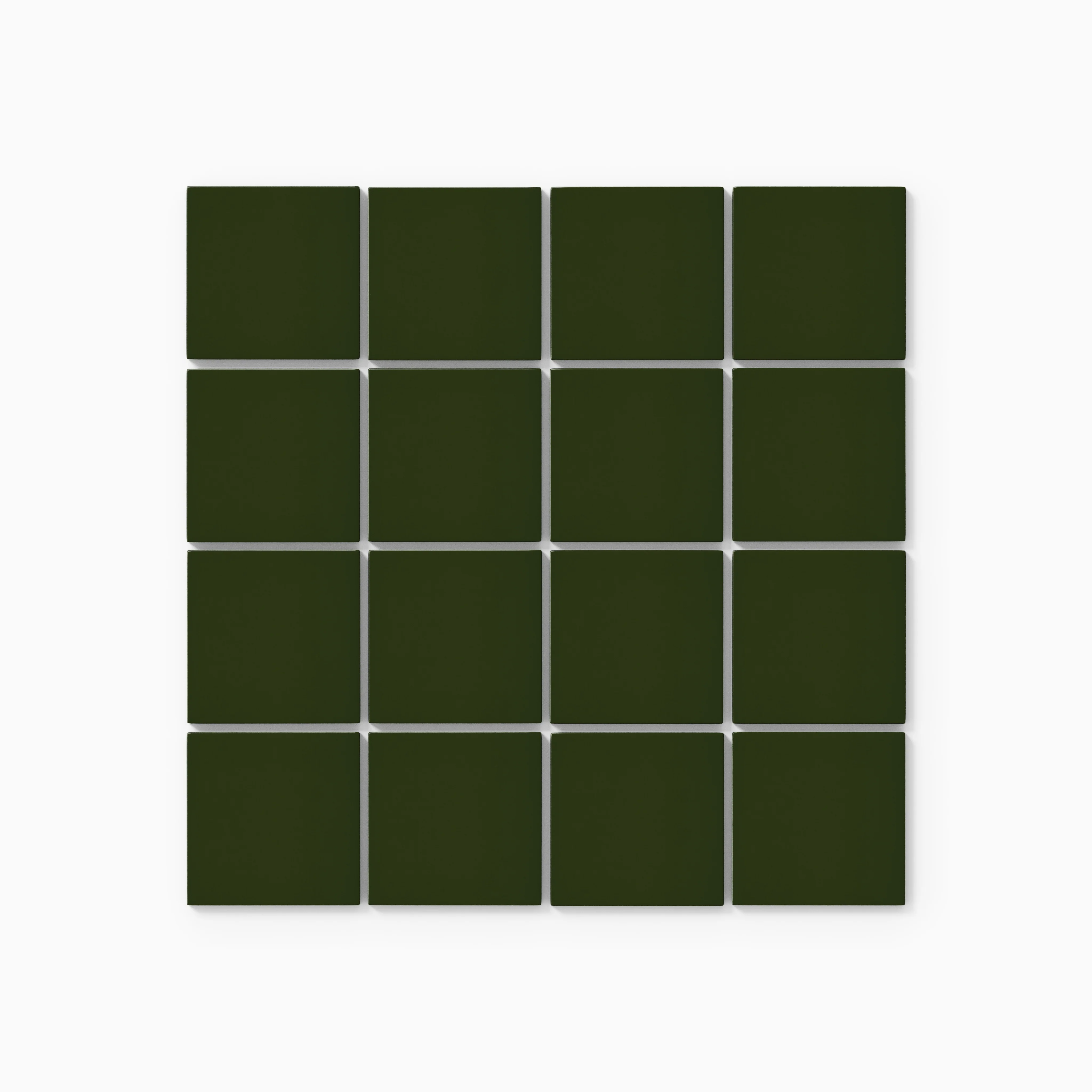 3x3 Straight Set Sheeted Natural Press Ceramic Mosaic Tile in Green Apatite Gloss - Rockland Interiors Inc.