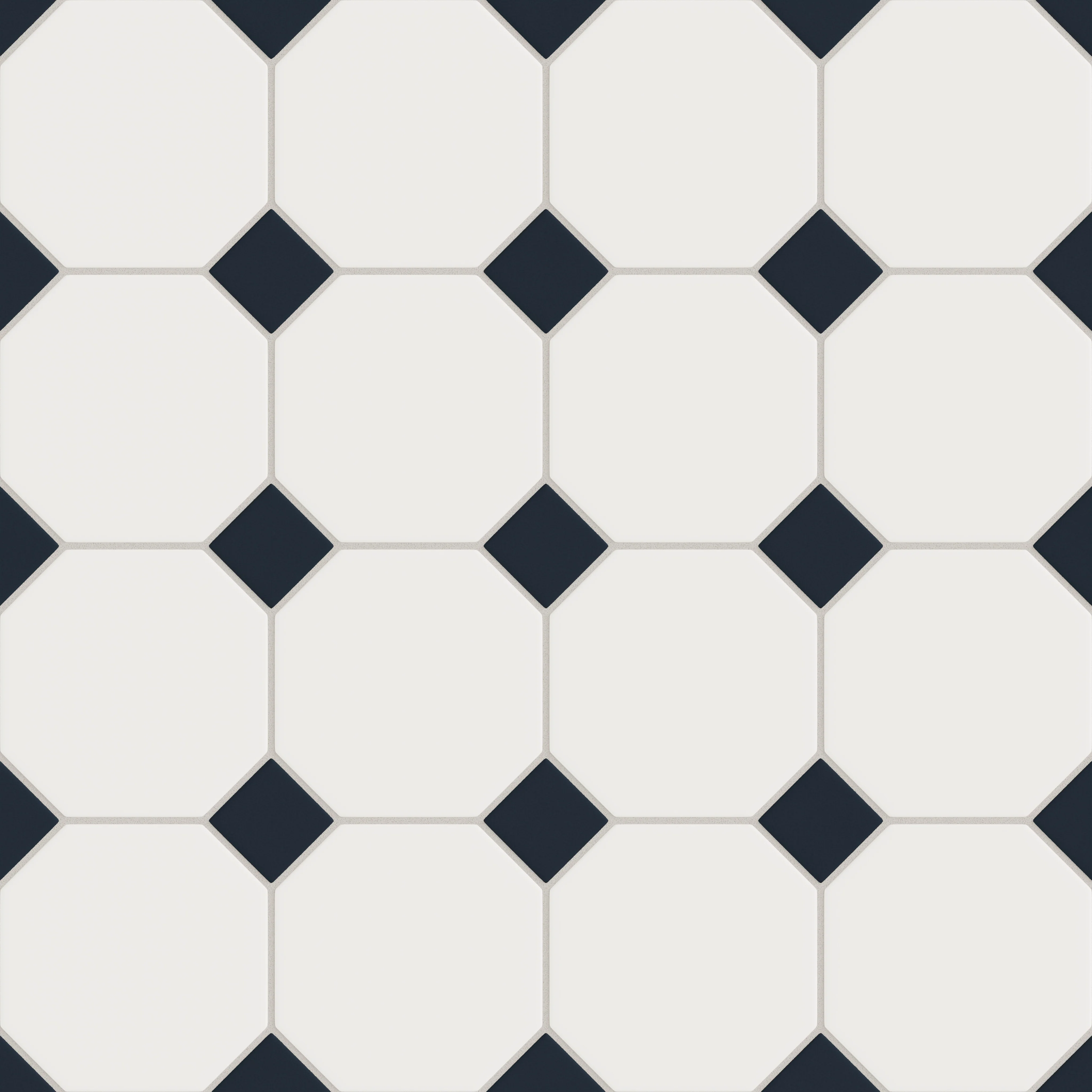 Gramercy Original Ceramic Tile in Calcite Matte & Navy Blue Matte - Rockland Interiors Inc.