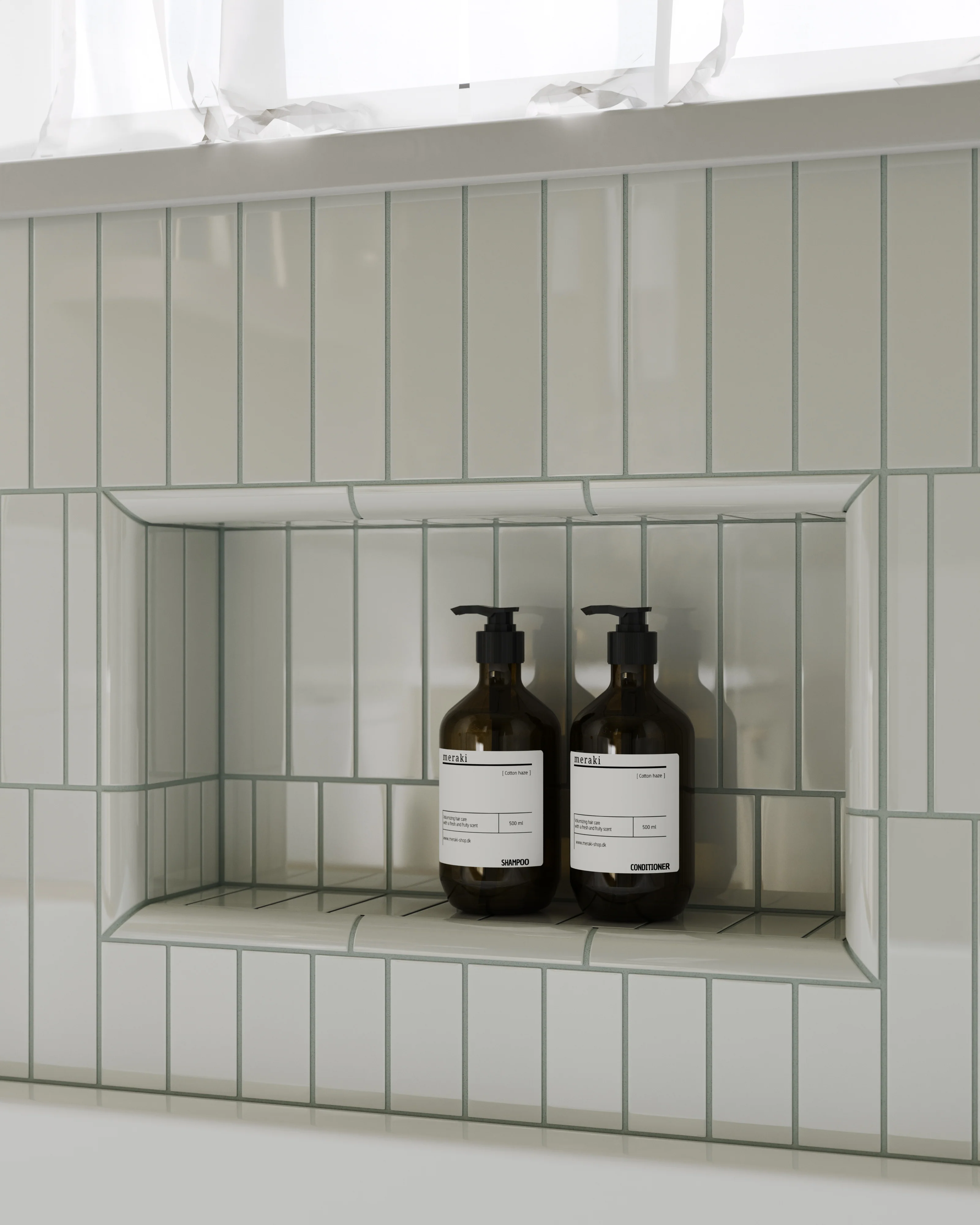 2x8 Natural Press Ceramic Tile in Cloud Cover Gloss - Rockland Interiors Inc.