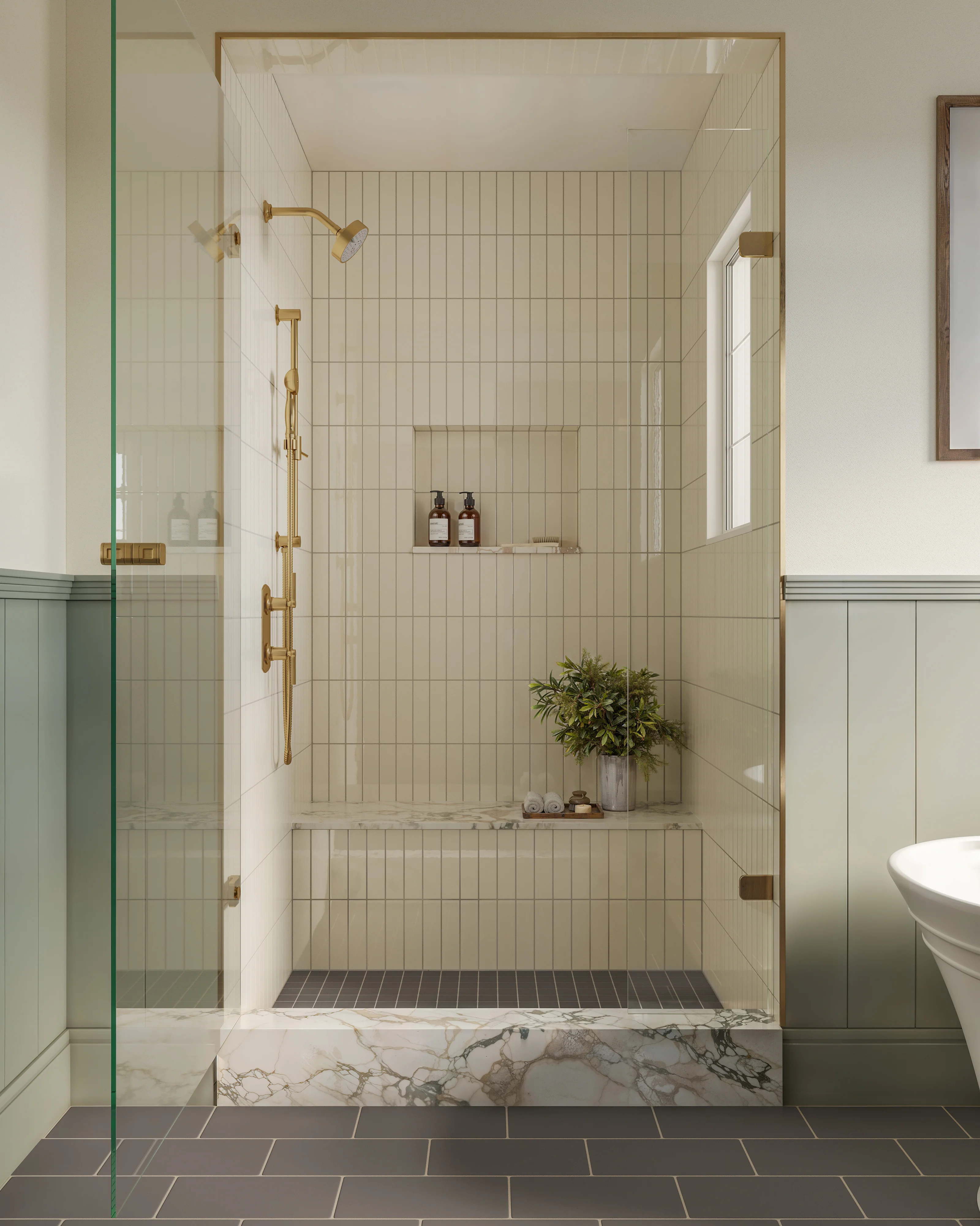 2x8 Natural Press Ceramic Tile in Salt Creek Gloss - Rockland Interiors Inc.