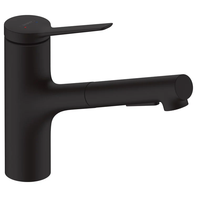 Kitchen Faucet Zesis 1 Lever Matte Black 150 DEG Swivel 1 Hole 1.5 Gallons per Minute - Rockland Interiors Inc.