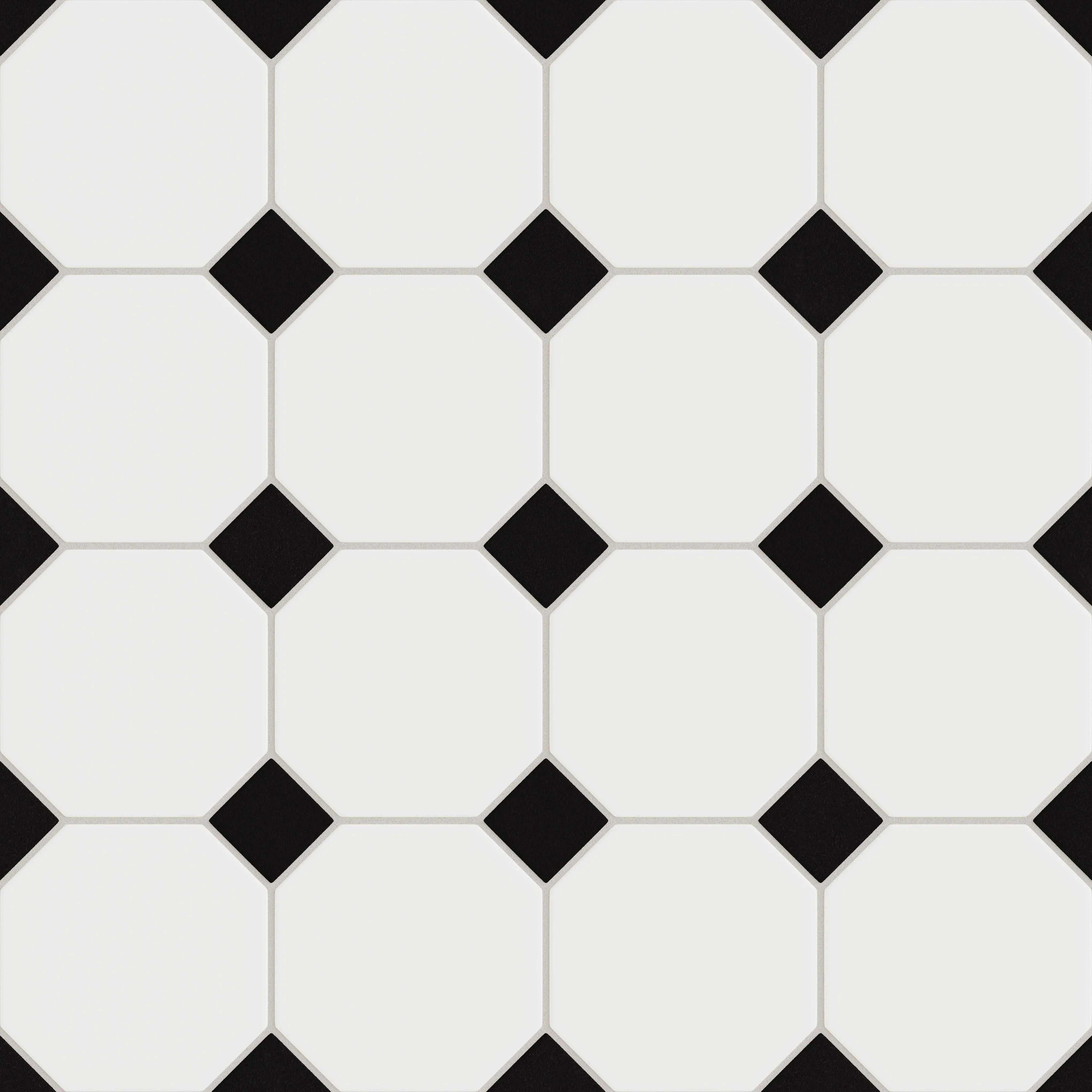 Gramercy Original Ceramic Tile in Calcite Matte & Raven Matte - Rockland Interiors Inc.