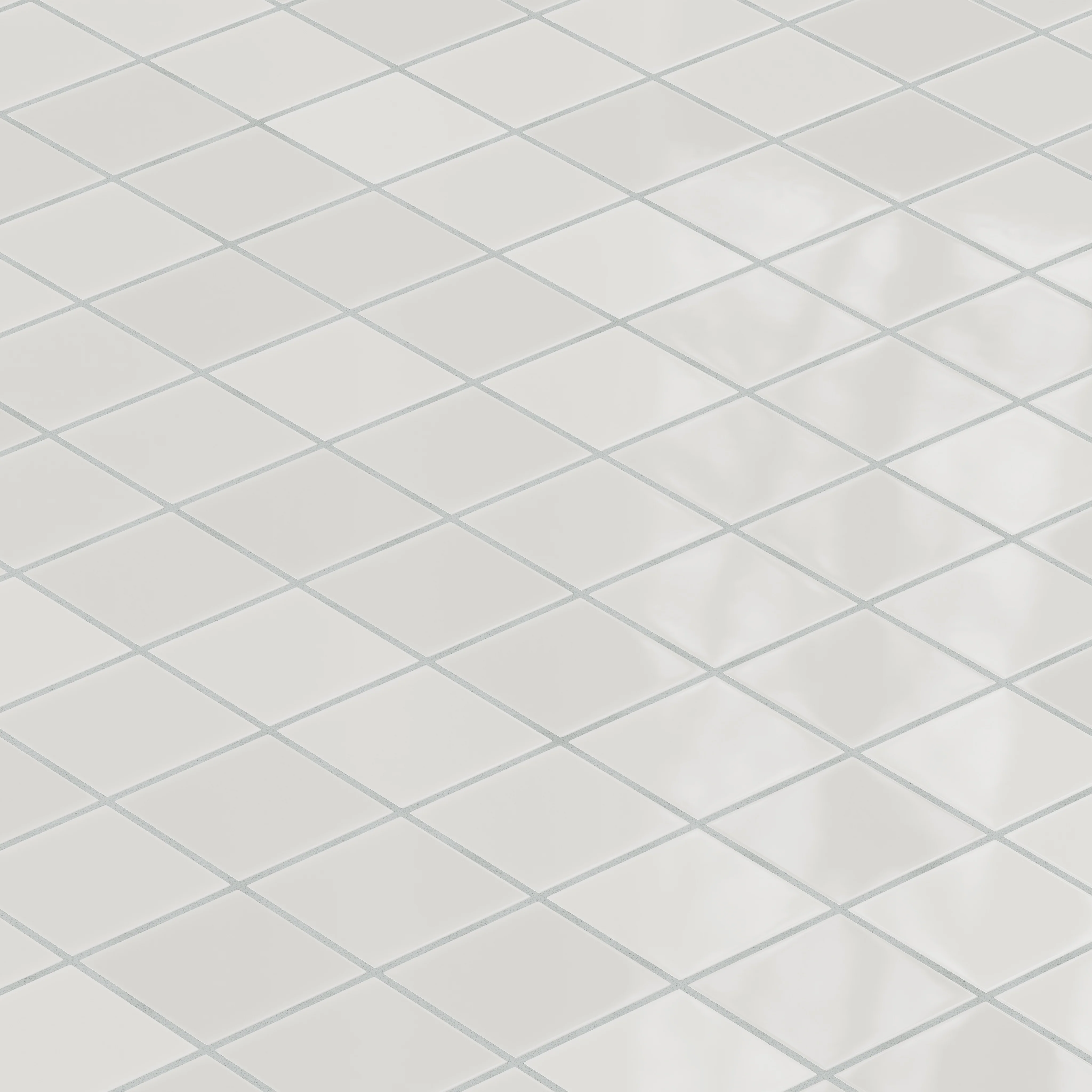 3x3 Straight Set Sheeted Natural Press Ceramic Mosaic Tile in Cloud Cover Gloss - Rockland Interiors Inc.