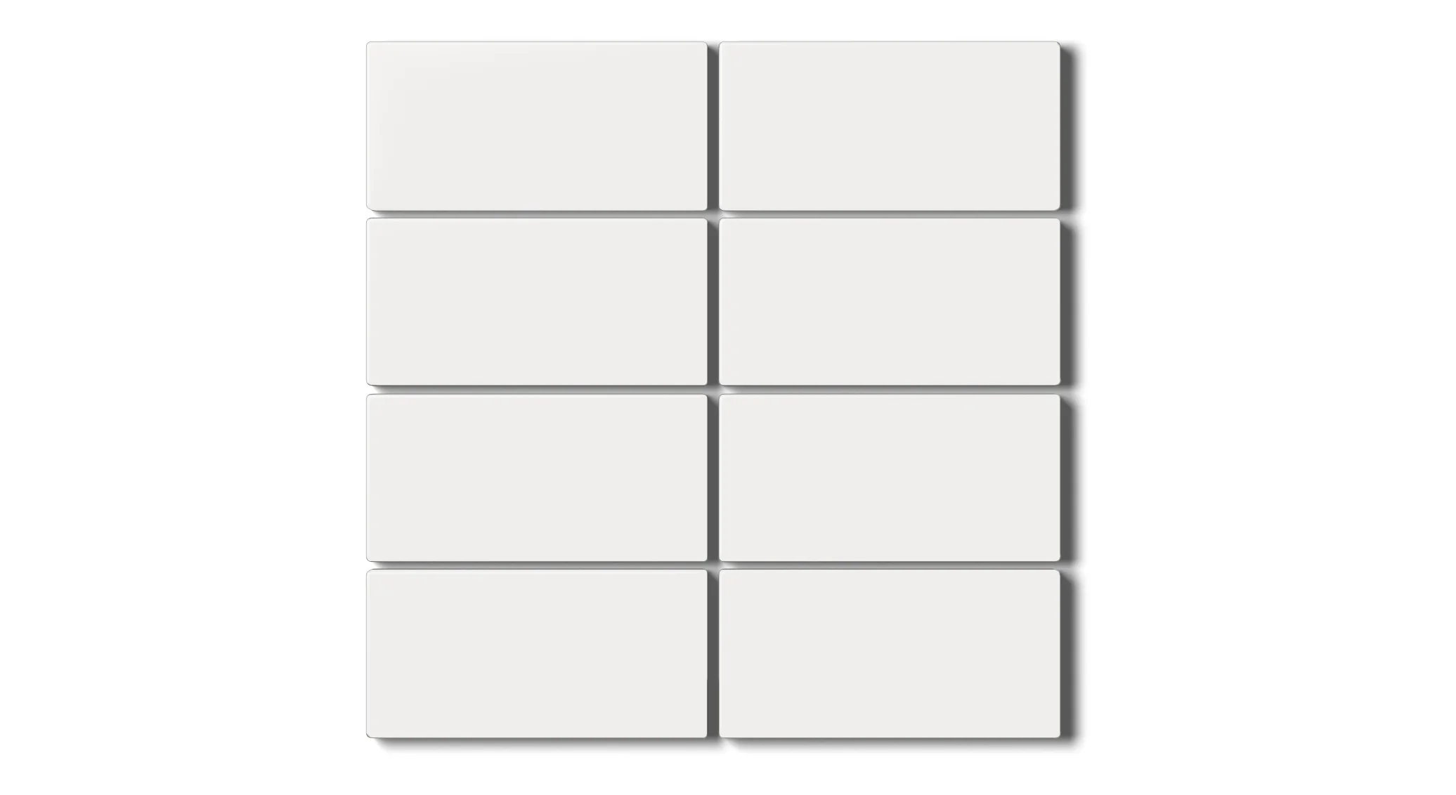 2x4 Straight Set Sheeted Natural Press Ceramic Mosaic Tile in Salt Creek Matte - Rockland Interiors Inc.