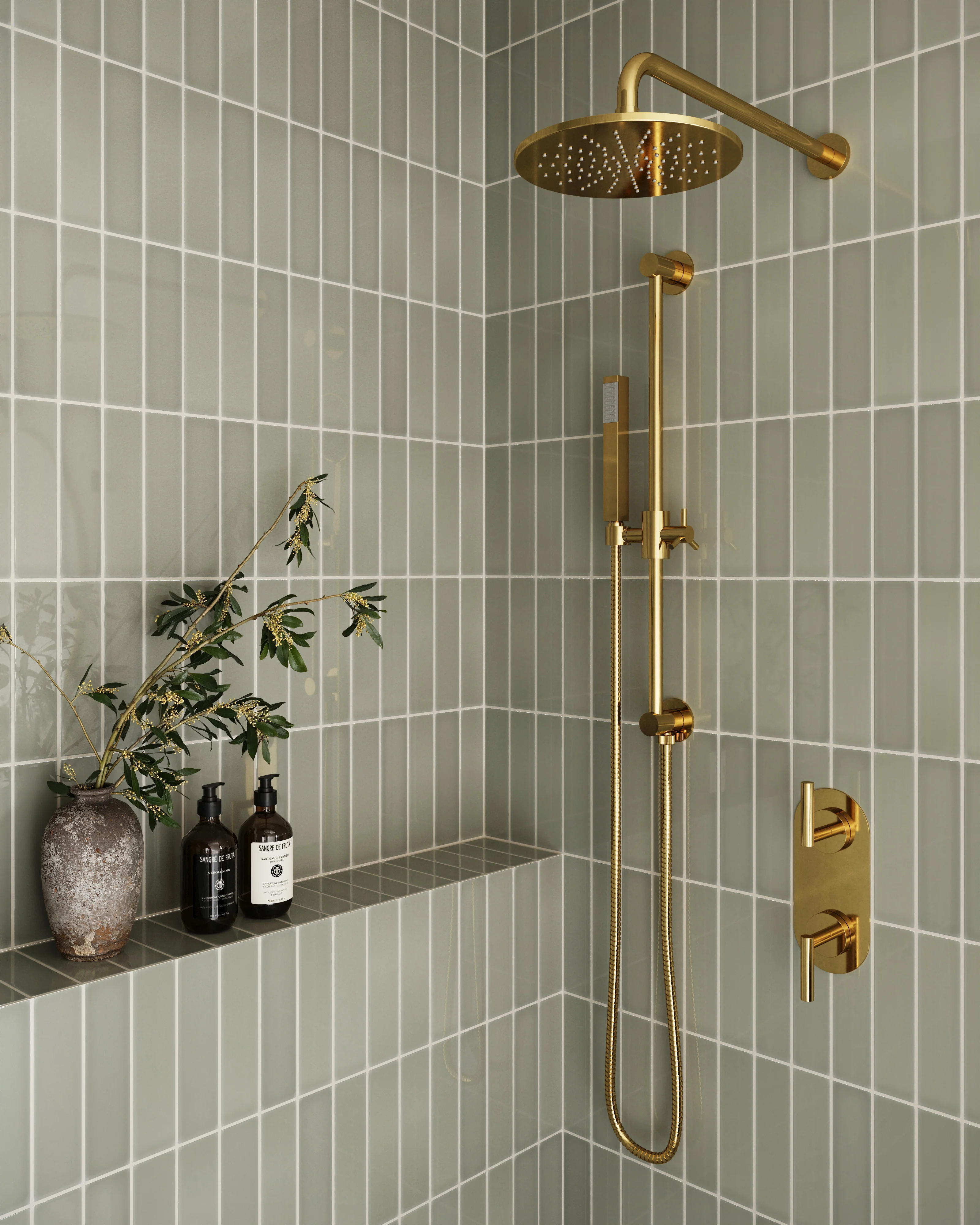 2x8 Natural Press Ceramic Tile in Manzanita Gloss - Rockland Interiors Inc.