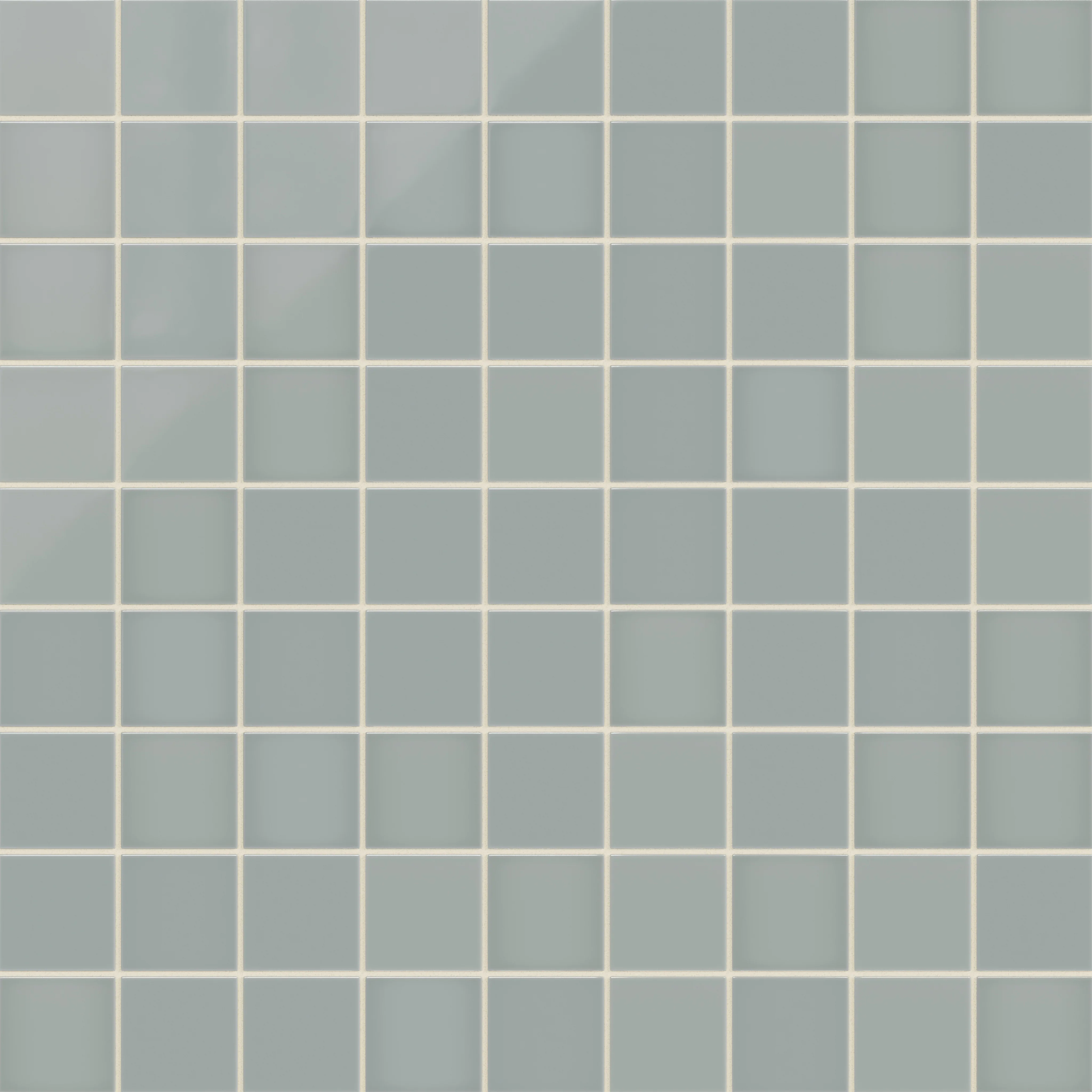 3x3 Straight Set Sheeted Natural Press Ceramic Mosaic Tile in Hood River Gloss - Rockland Interiors Inc.