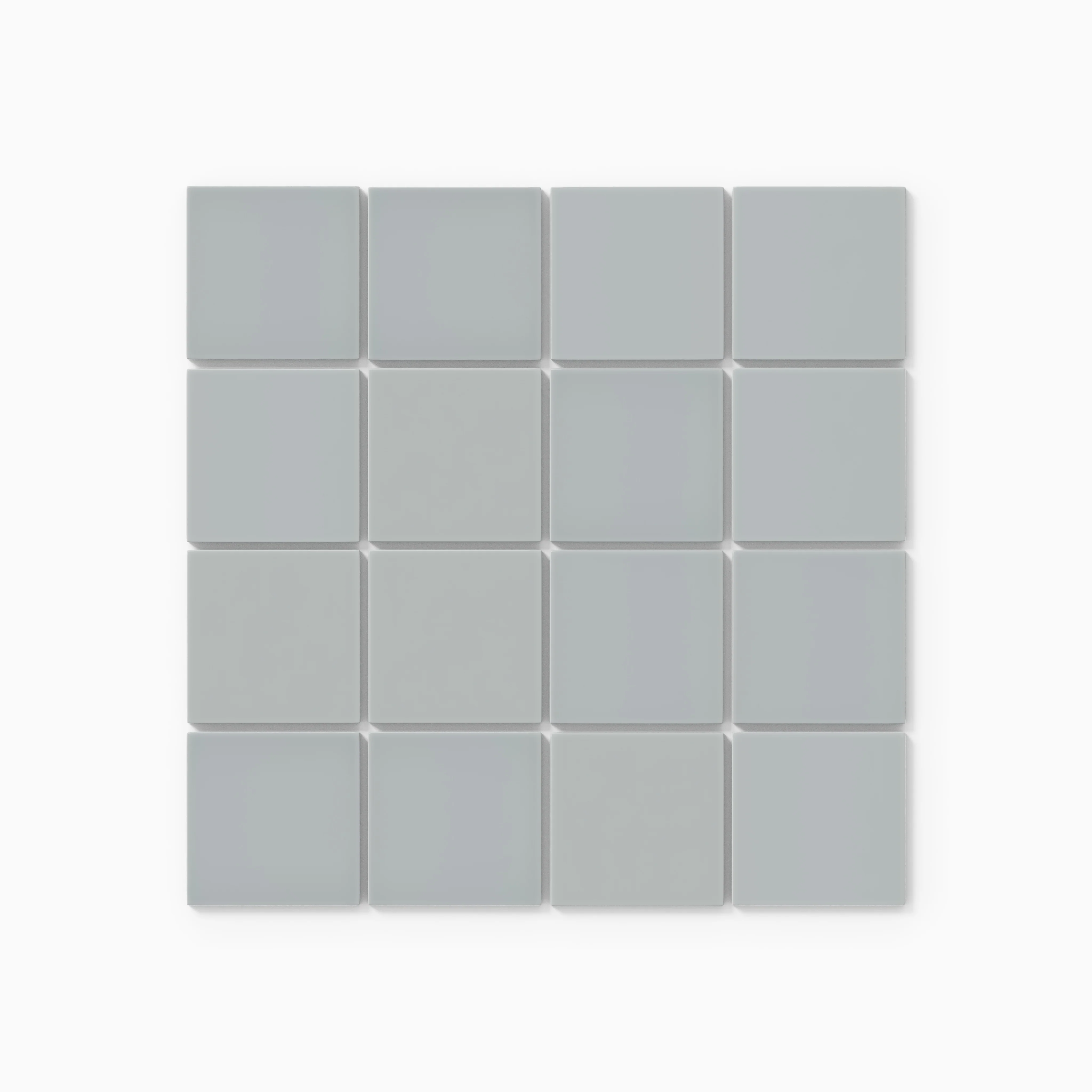 3x3 Straight Set Sheeted Natural Press Ceramic Mosaic Tile in Alberta Blue Gloss - Rockland Interiors Inc.