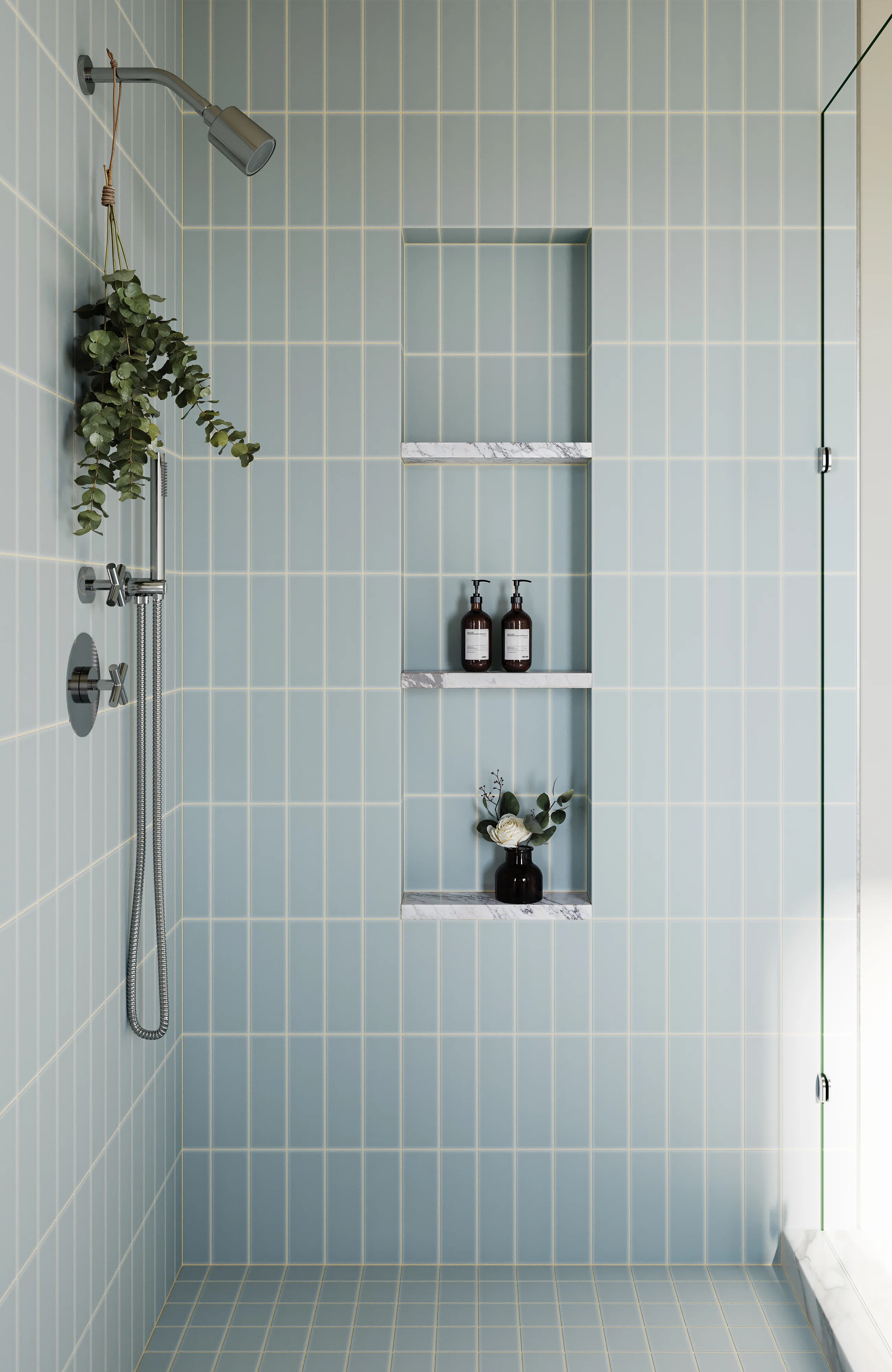 3x9 Natural Press Ceramic Tile in Hood River Matte - Rockland Interiors Inc.